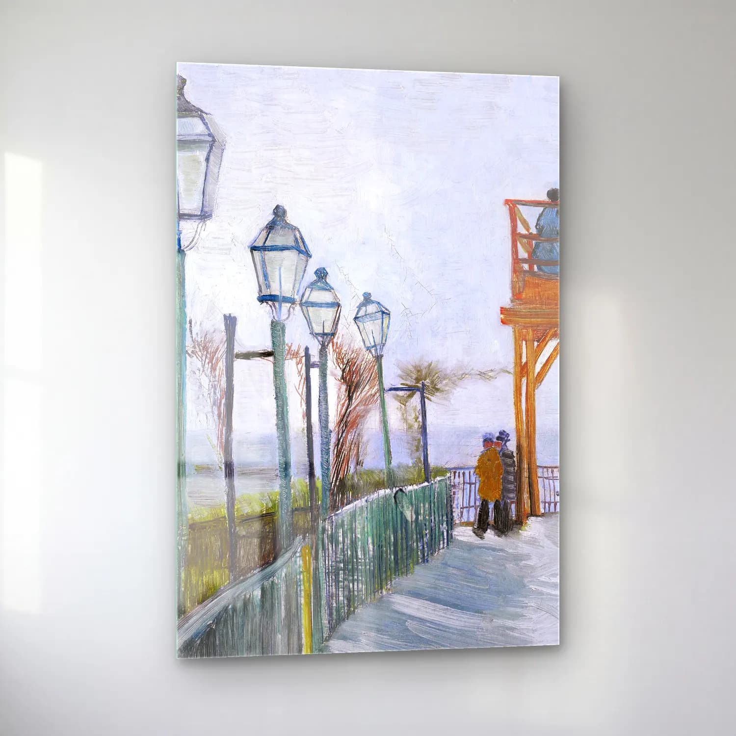 Vincent van Gogh – Terrace and Observation Deck at the Moulin de Blute-Fin,… cam tablo — sol açıdan görünüm