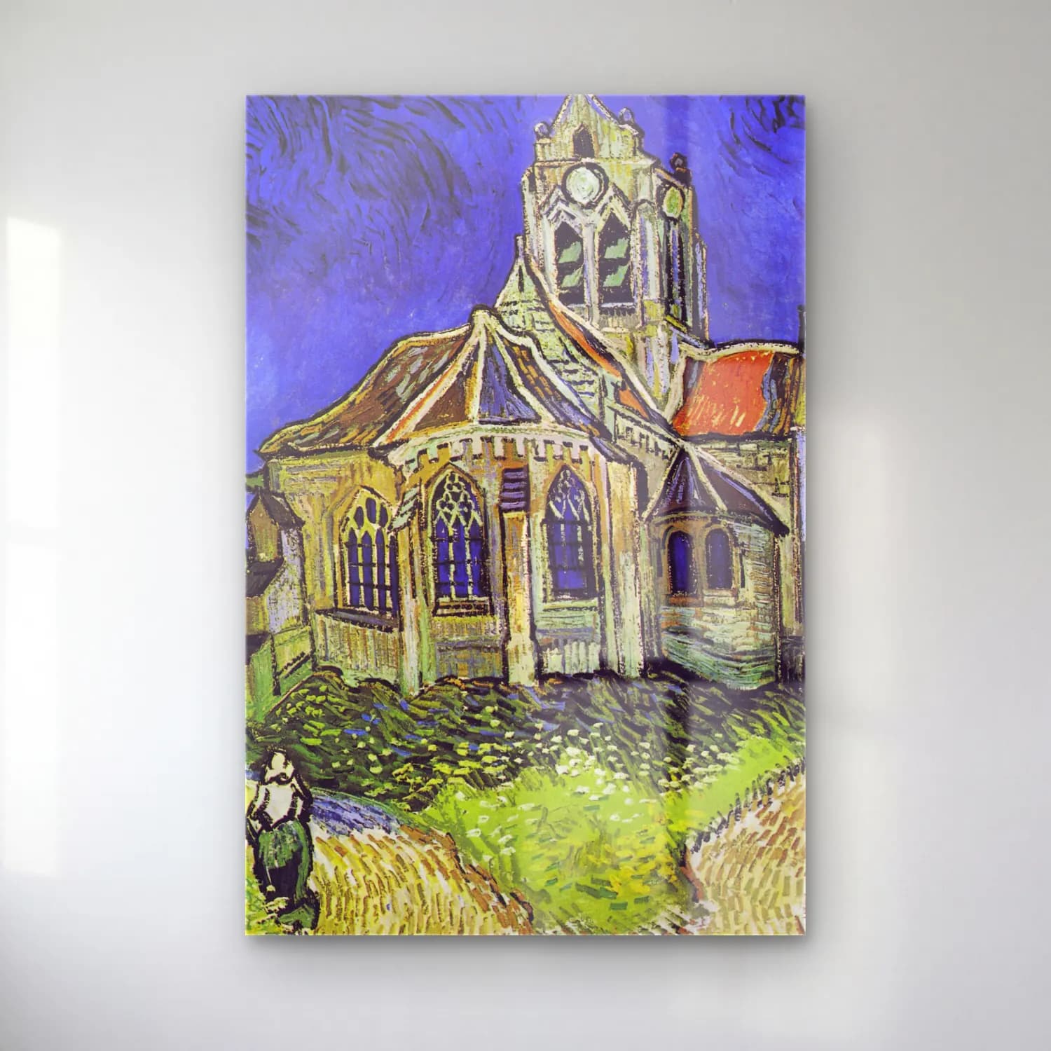 Vincent van Gogh – The Church at Auvers cam tablo — Vincent van Gogh – The Church at Auvers — empresyonist katedral