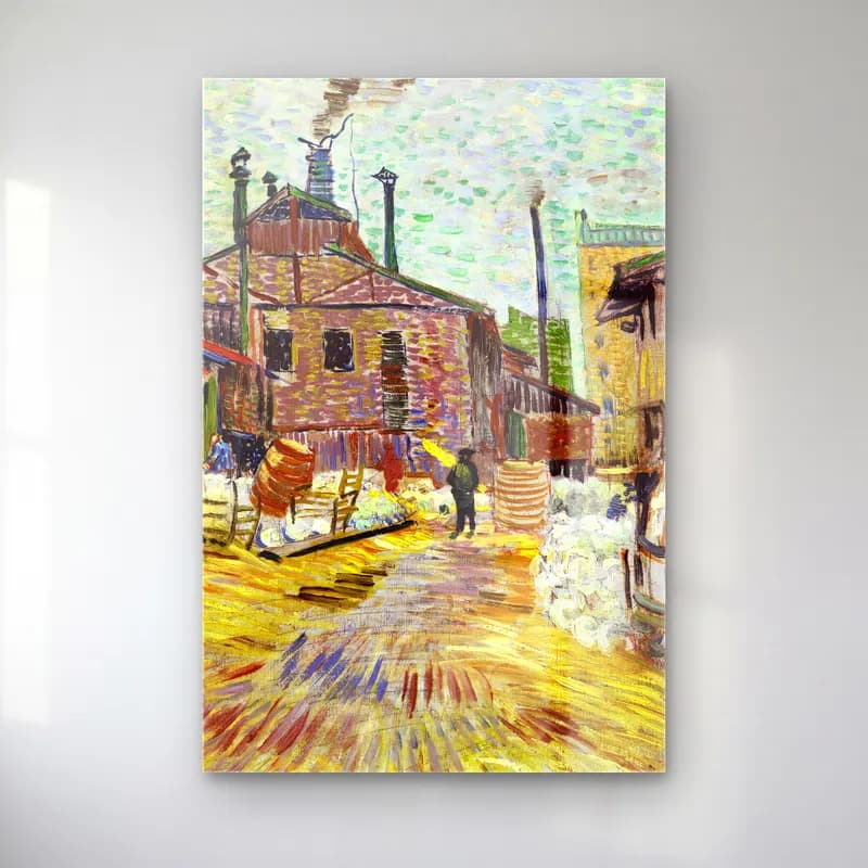 Vincent van Gogh – The Factory cam tablo — Vincent van Gogh – The Factory — empresyonist köy sokağı