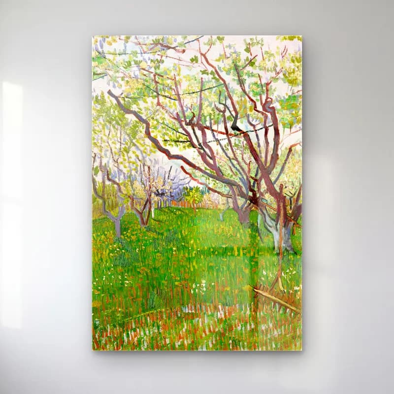Vincent van Gogh – The Flowering Orchard cam tablo — Vincent van Gogh – The Flowering Orchard — empresyonist kiraz çiçekleri