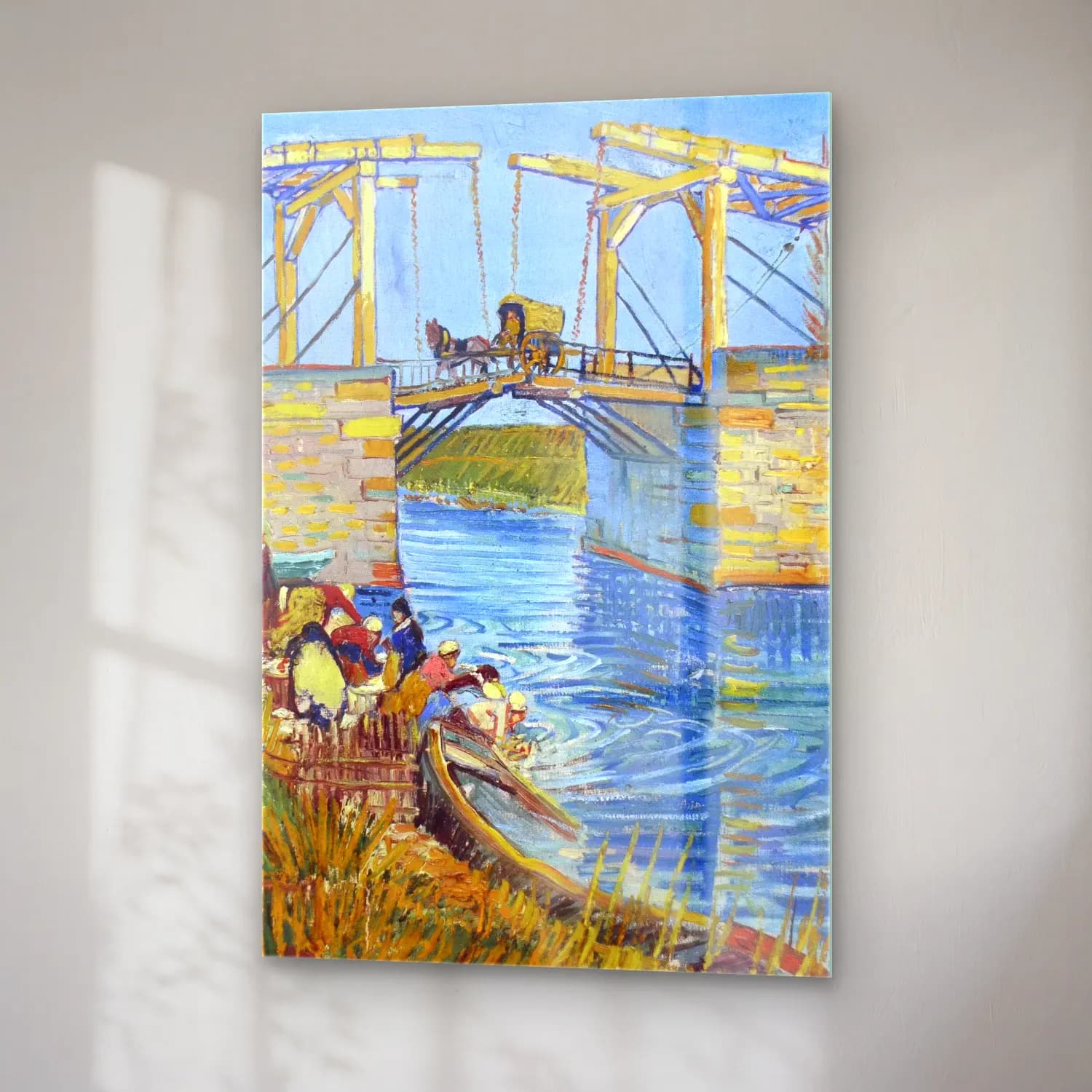 Vincent van Gogh – The Langlois Bridge at Arles with Women Washing cam tablo — sağ açıdan görünüm