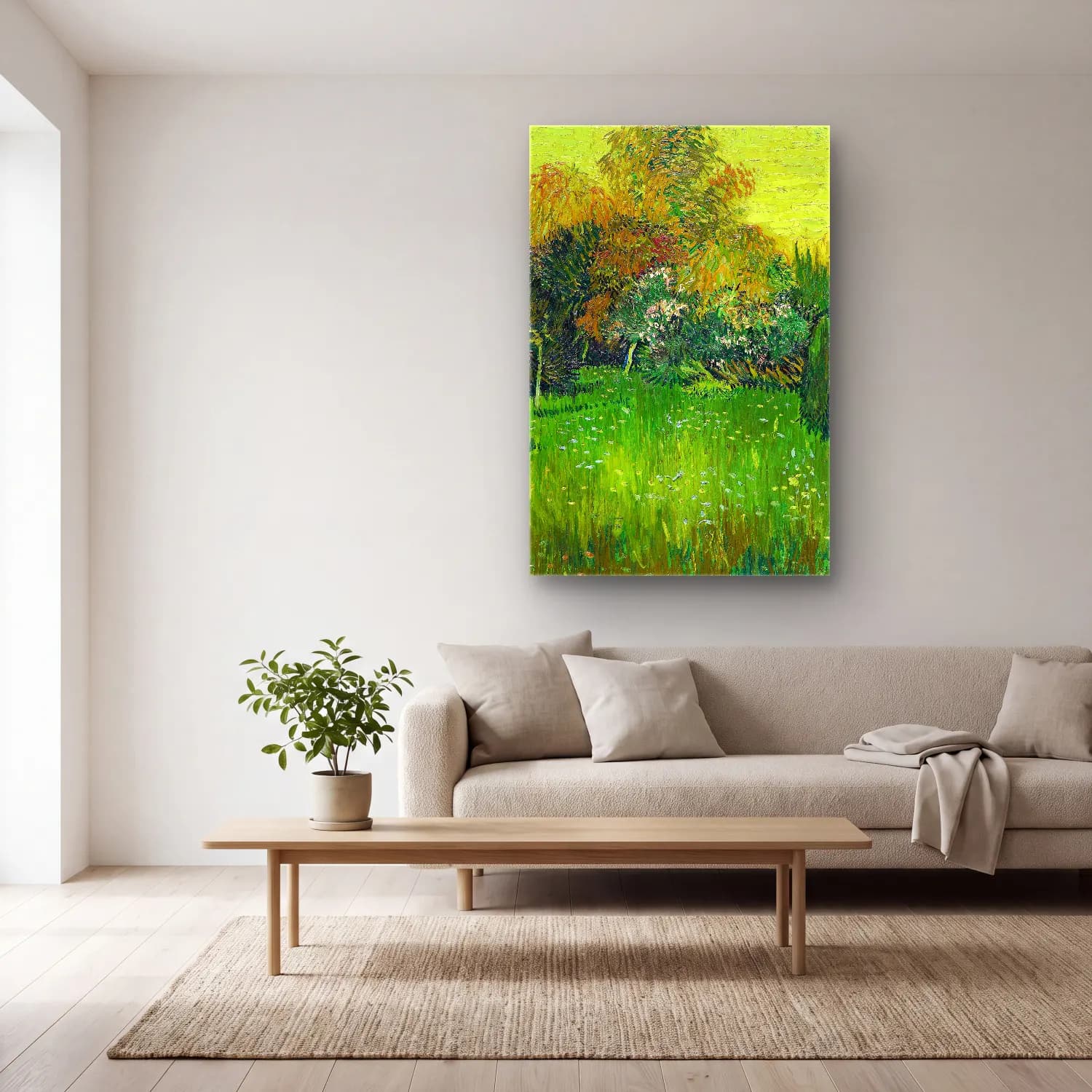 Vincent van Gogh – The Poet s Garden cam tablo — açık renk salonda
