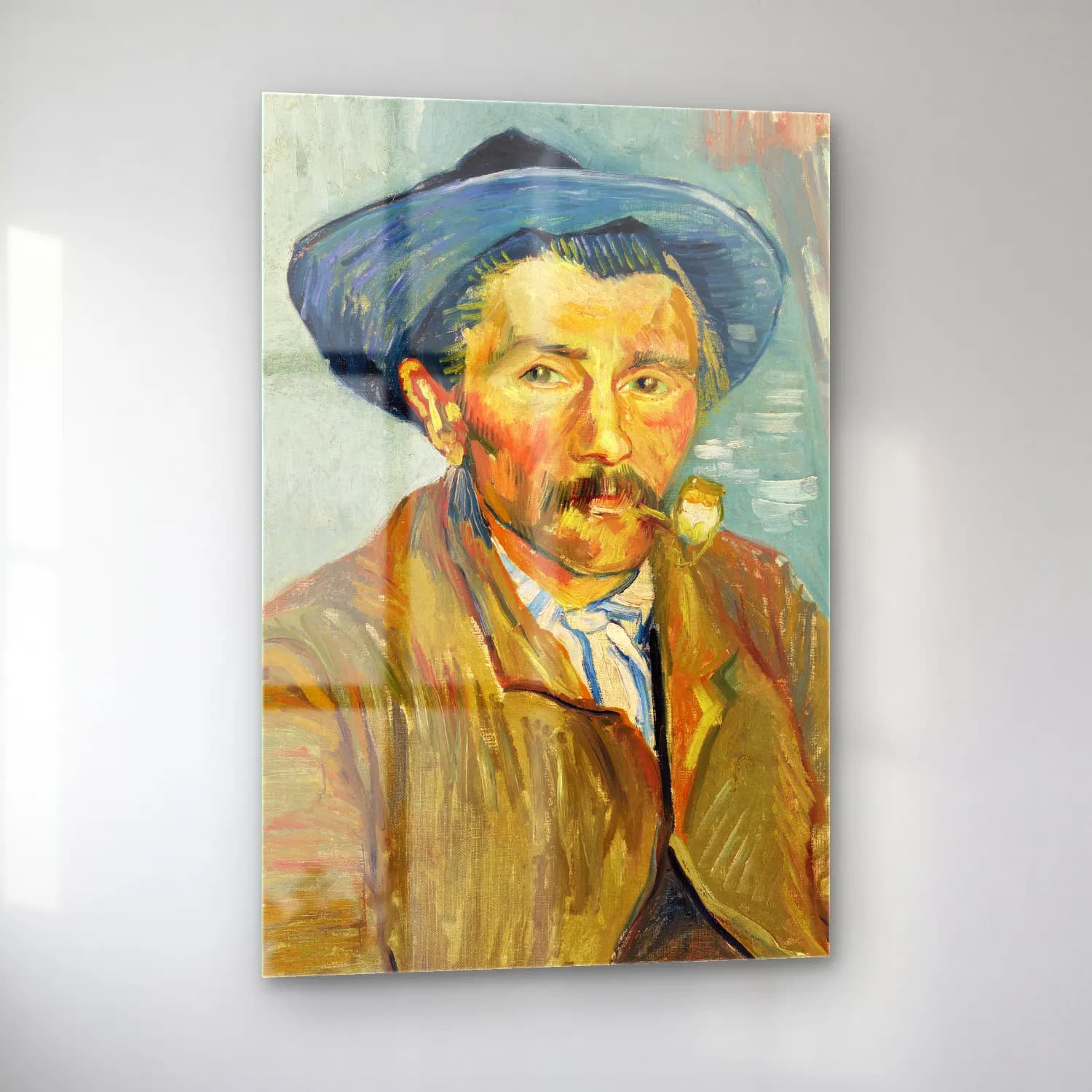 Vincent van Gogh – The Smoker (Le Fumeur) cam tablo — sol açıdan görünüm