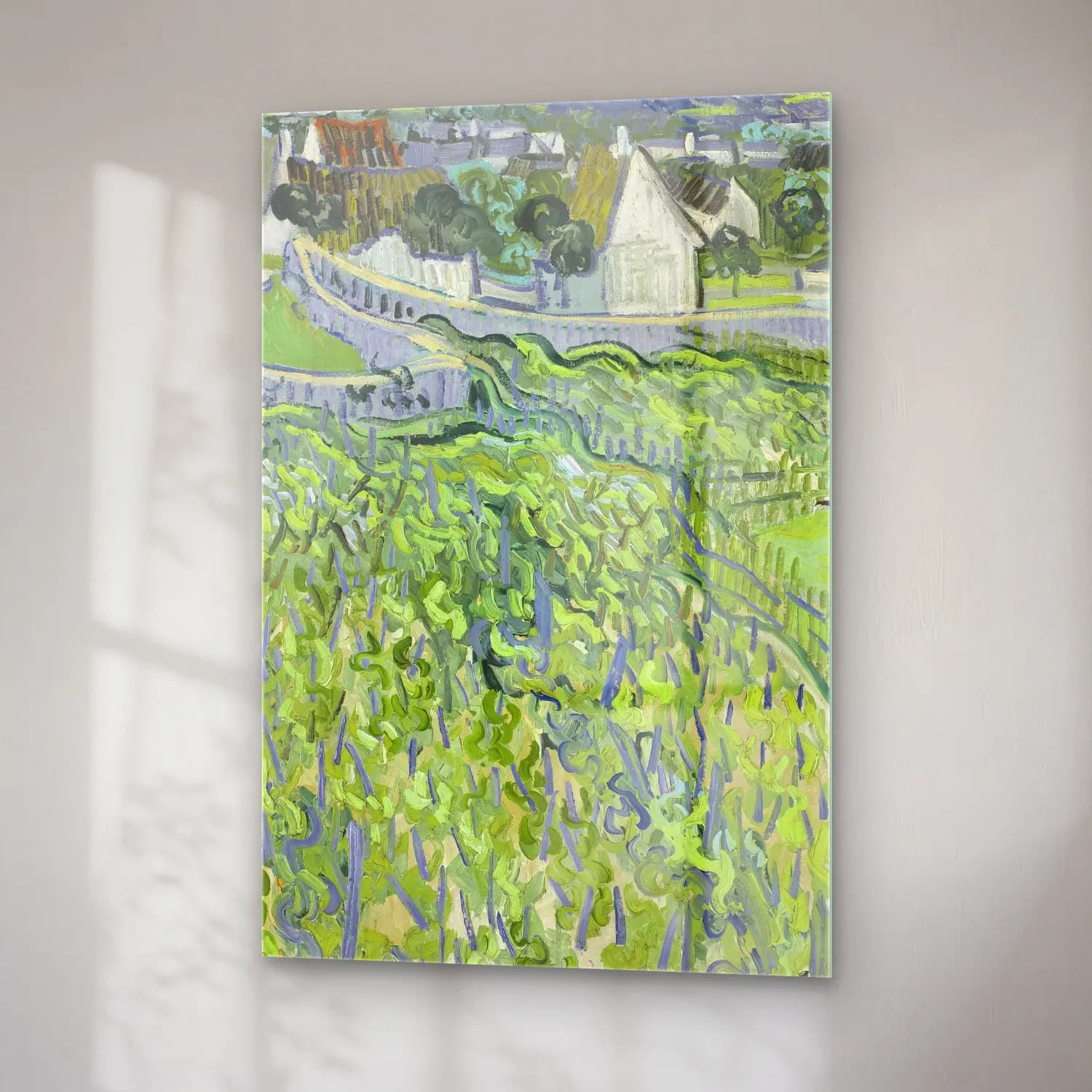 Vincent van Gogh – Vineyards at Auvers cam tablo — sağ açıdan görünüm