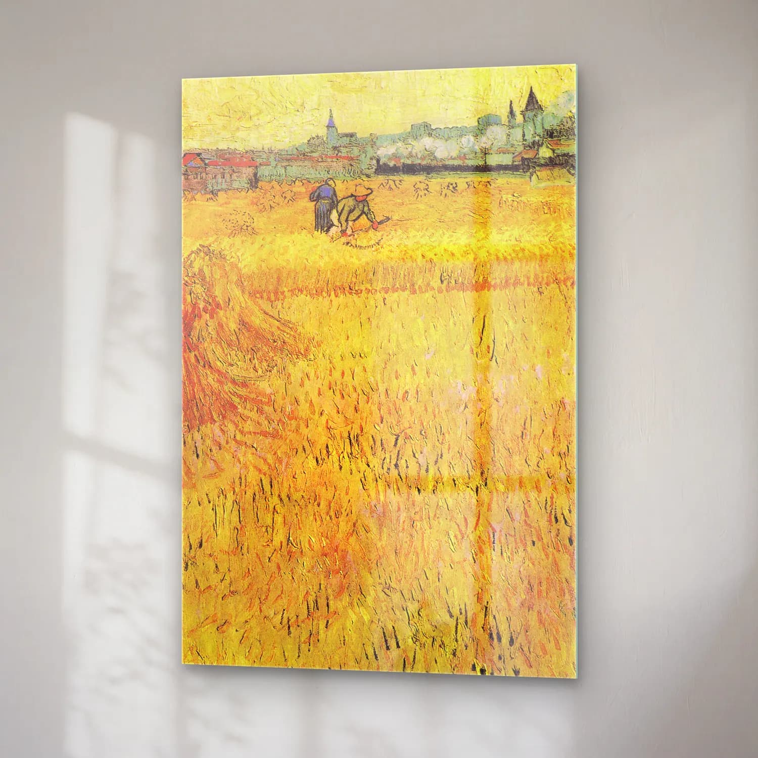 Vincent van Gogh – Wheat field with View of Arles cam tablo — sağ açıdan görünüm