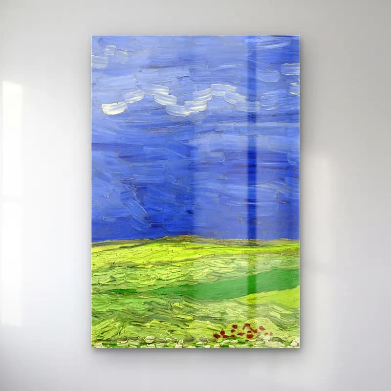 Vincent van Gogh – Wheatfield under thunderclouds cam tablo — Vincent van Gogh – Wheatfield under thunderclouds — empresyonist bulutlu gökyüzü