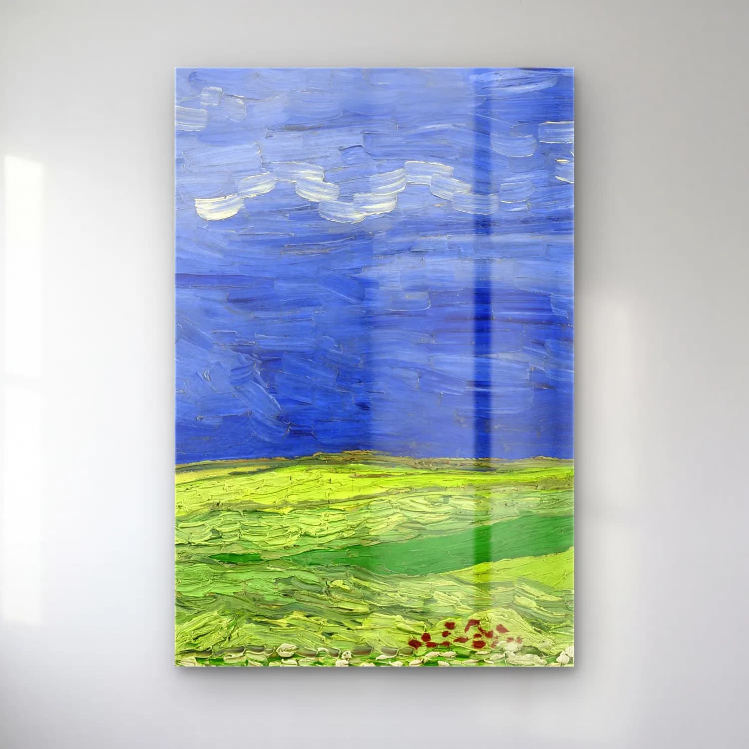 Vincent van Gogh – Wheatfield under thunderclouds cam tablo — Vincent van Gogh – Wheatfield under thunderclouds — empresyonist bulutlu gökyüzü