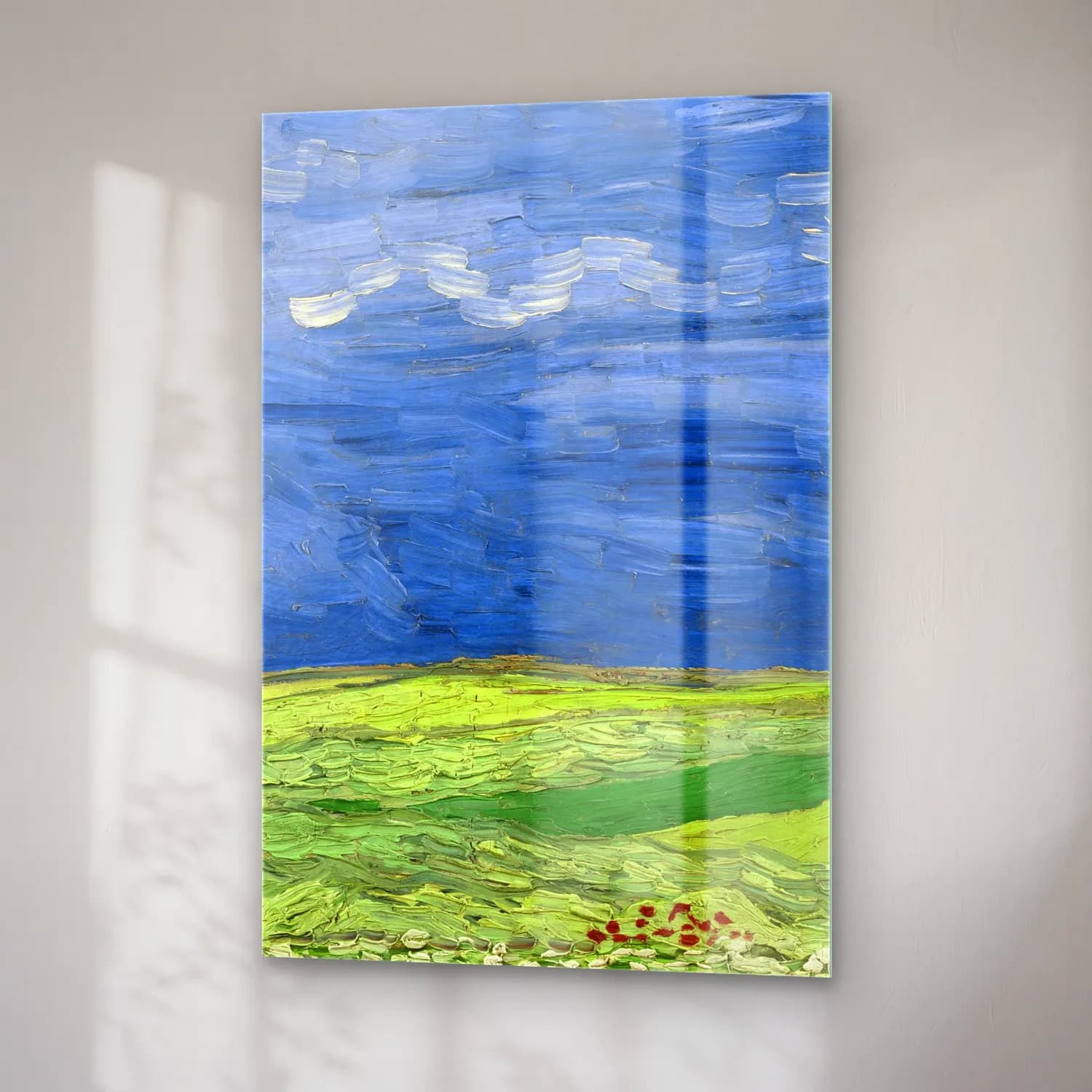 Vincent van Gogh – Wheatfield under thunderclouds cam tablo — sağ açıdan görünüm