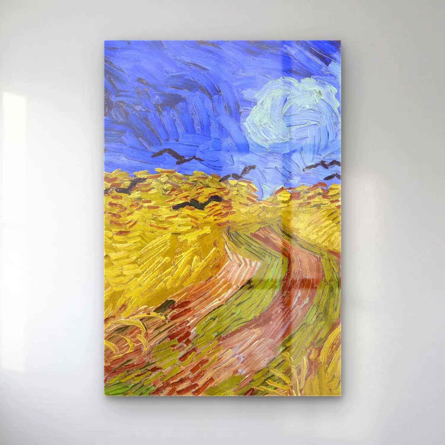 Vincent van Gogh – Wheatfield with Crows cam tablo — Vincent van Gogh – Wheatfield with Crows — empresyonist buğday tarlası