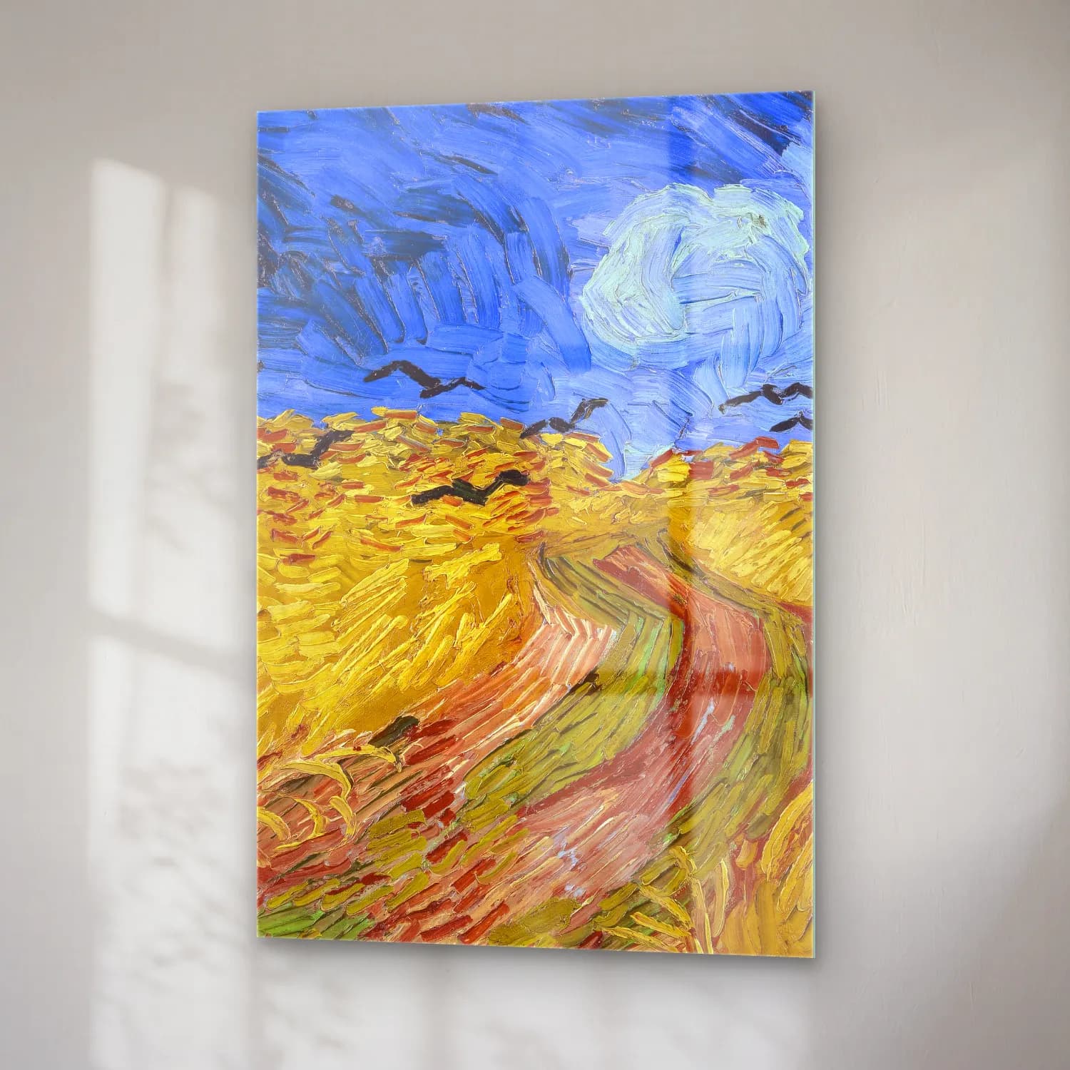 Vincent van Gogh – Wheatfield with Crows cam tablo — sağ açıdan görünüm
