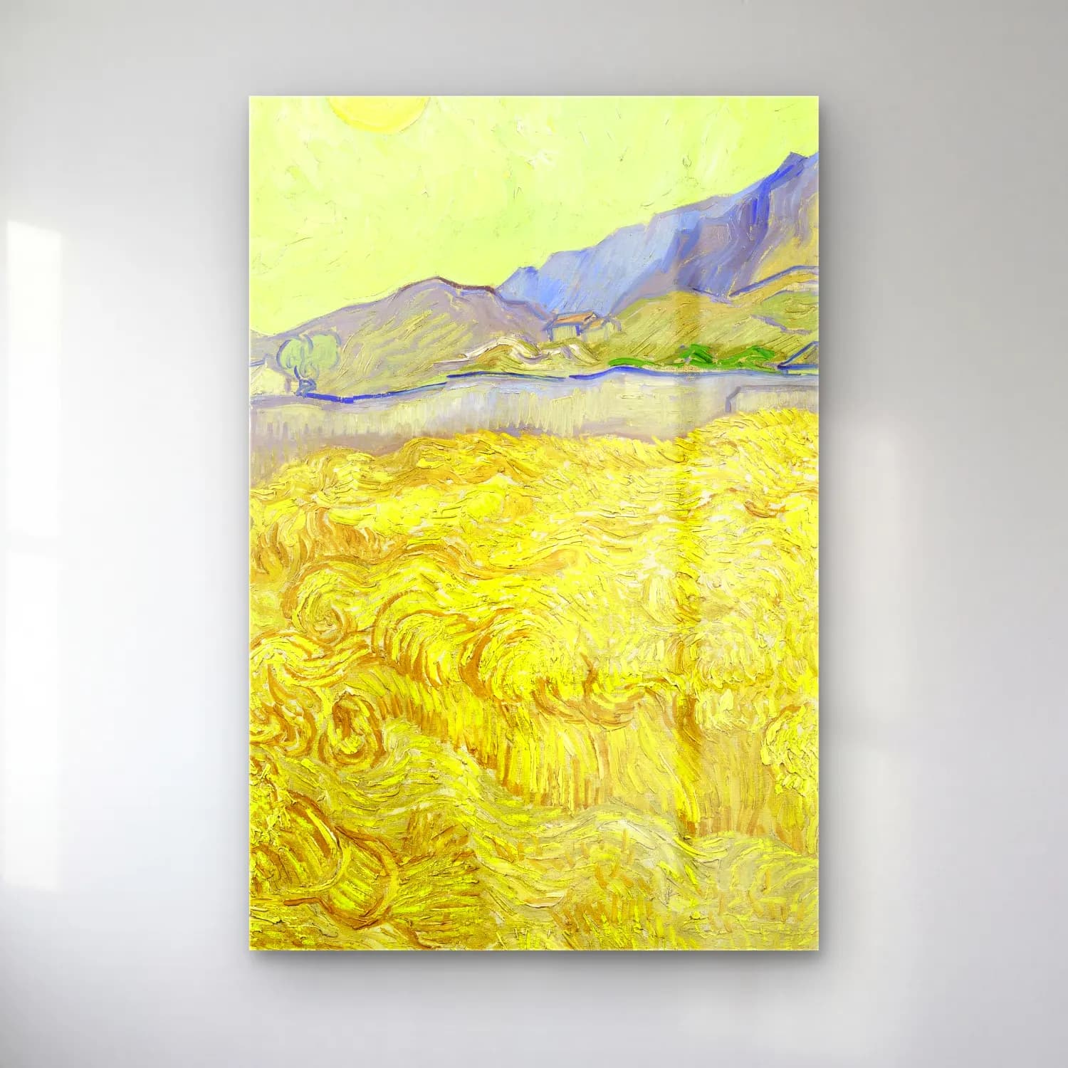 Vincent van Gogh – Wheatfield with a reaper cam tablo — Vincent van Gogh – Wheatfield with a reaper — empresyonist buğday tarlası