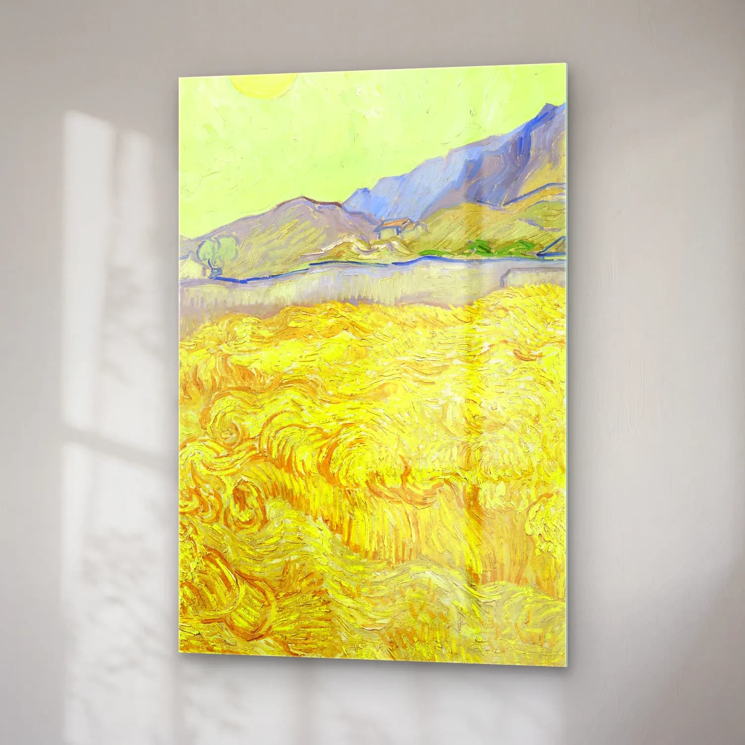 Vincent van Gogh – Wheatfield with a reaper cam tablo — sağ açıdan görünüm