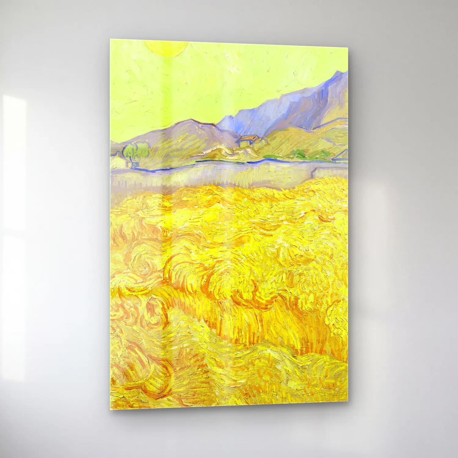 Vincent van Gogh – Wheatfield with a reaper cam tablo — sol açıdan görünüm