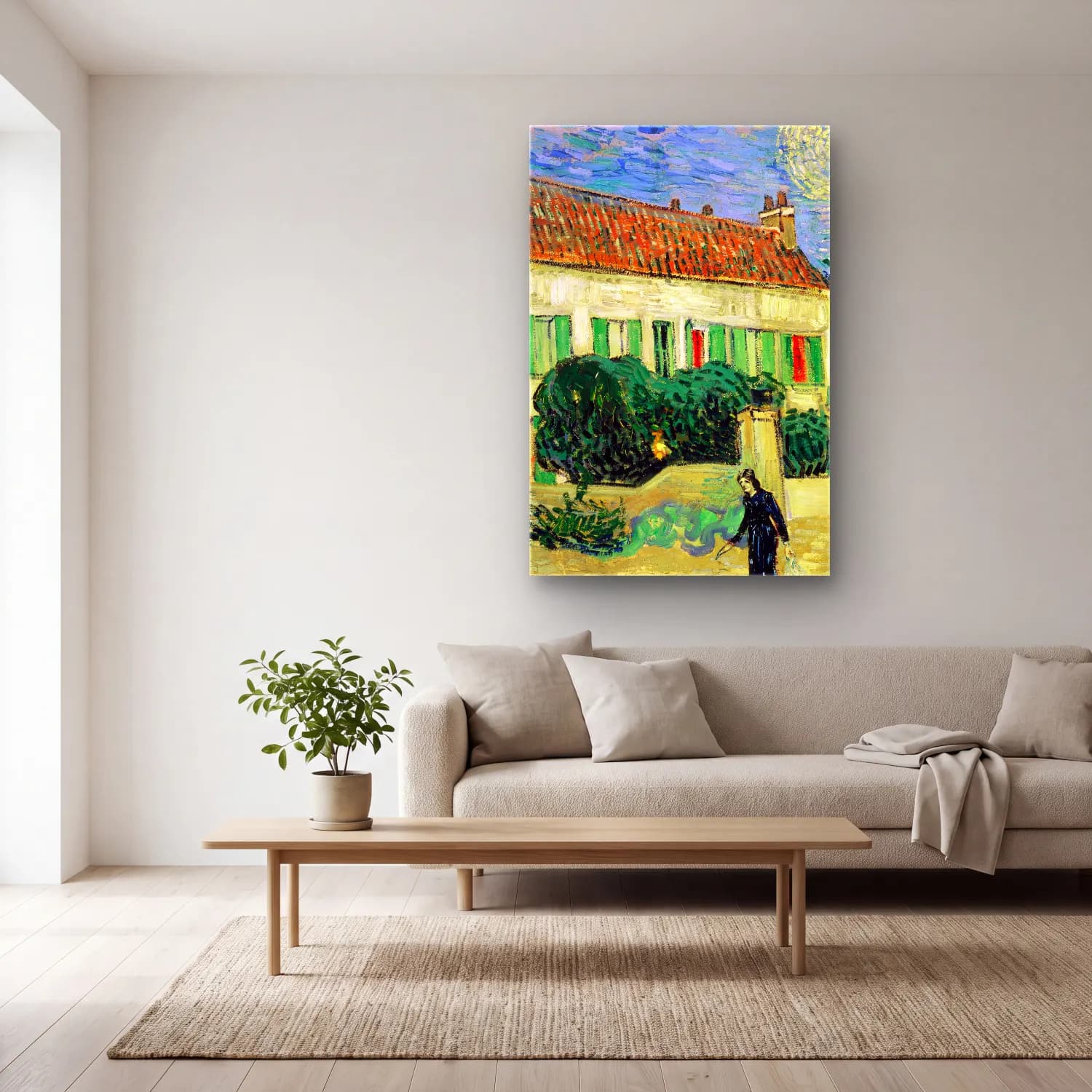 Vincent van Gogh – Whitehousenight cam tablo — açık renk salonda