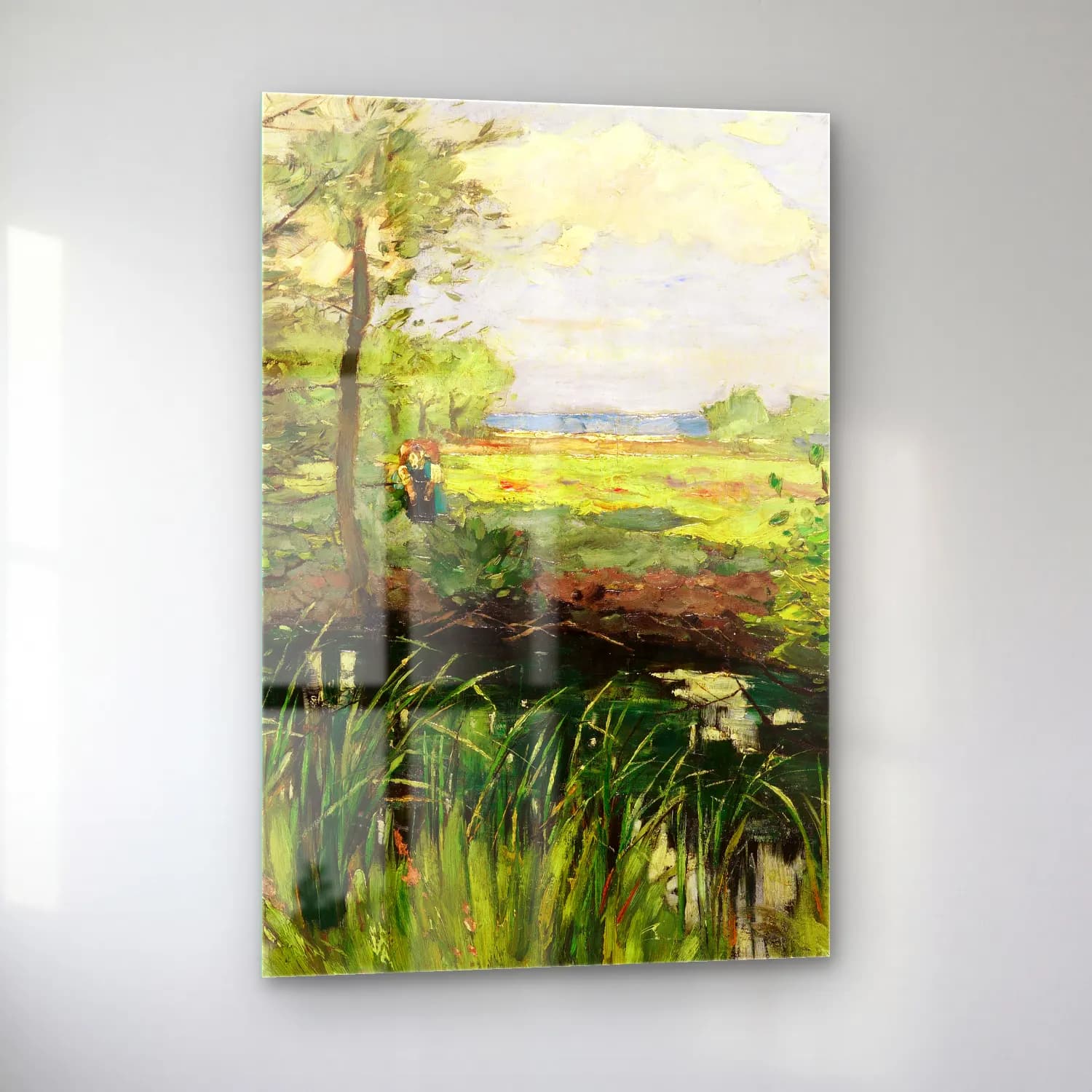 Karl Hagemeister – Der Schwielowsee bei Kaputh – Frühling cam tablo — sol açıdan görünüm
