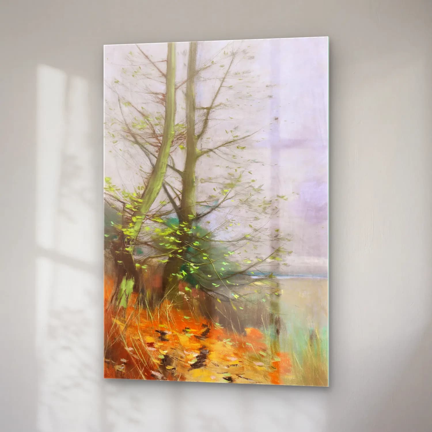 Karl Hagemeister – Herbst – Pastel Tonlar cam tablo — sağ açıdan görünüm