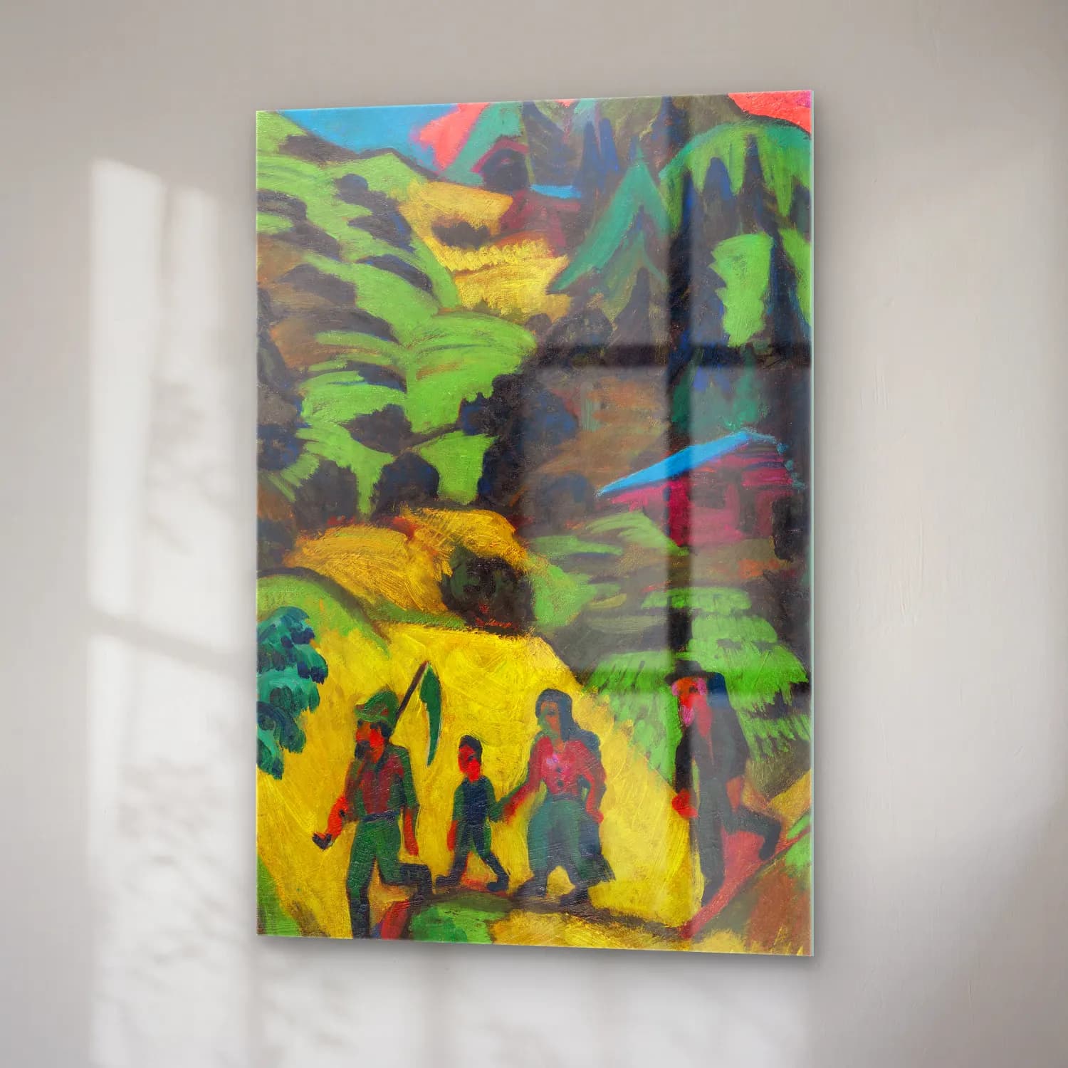 Ernst Ludwig Kirchner – Heimkehrender Heuer – Yeşil Tonlar cam tablo — sağ açıdan görünüm