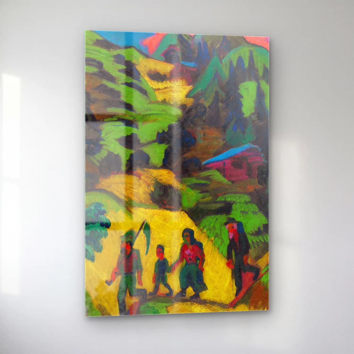 Ernst Ludwig Kirchner – Heimkehrender Heuer – Yeşil Tonlar cam tablo — sol açıdan görünüm