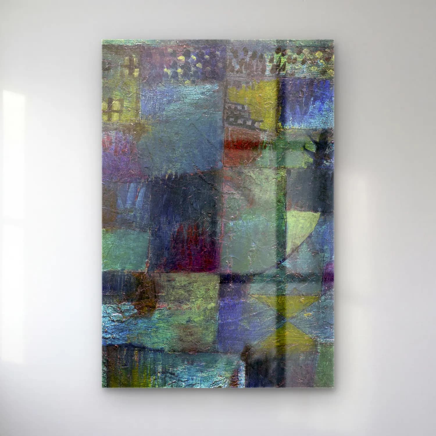 Paul Klee – Terraced garden cam tablo — Paul Klee – Terraced garden — modern soyut soyut manzara