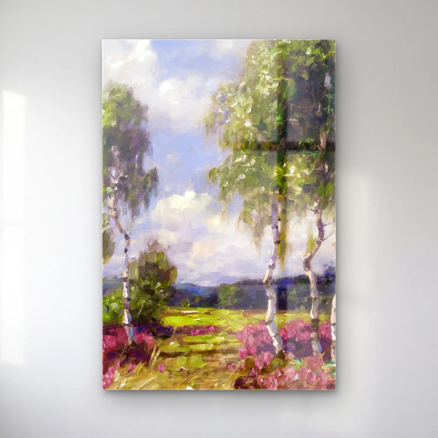 Alexander Koester – Birken in Heidelandschaft (Viktring in Kärnten) cam tablo — Alexander Koester – Birken in Heidelandschaft (Viktring in Kärnten) — empresyonist çiçek bahçesi