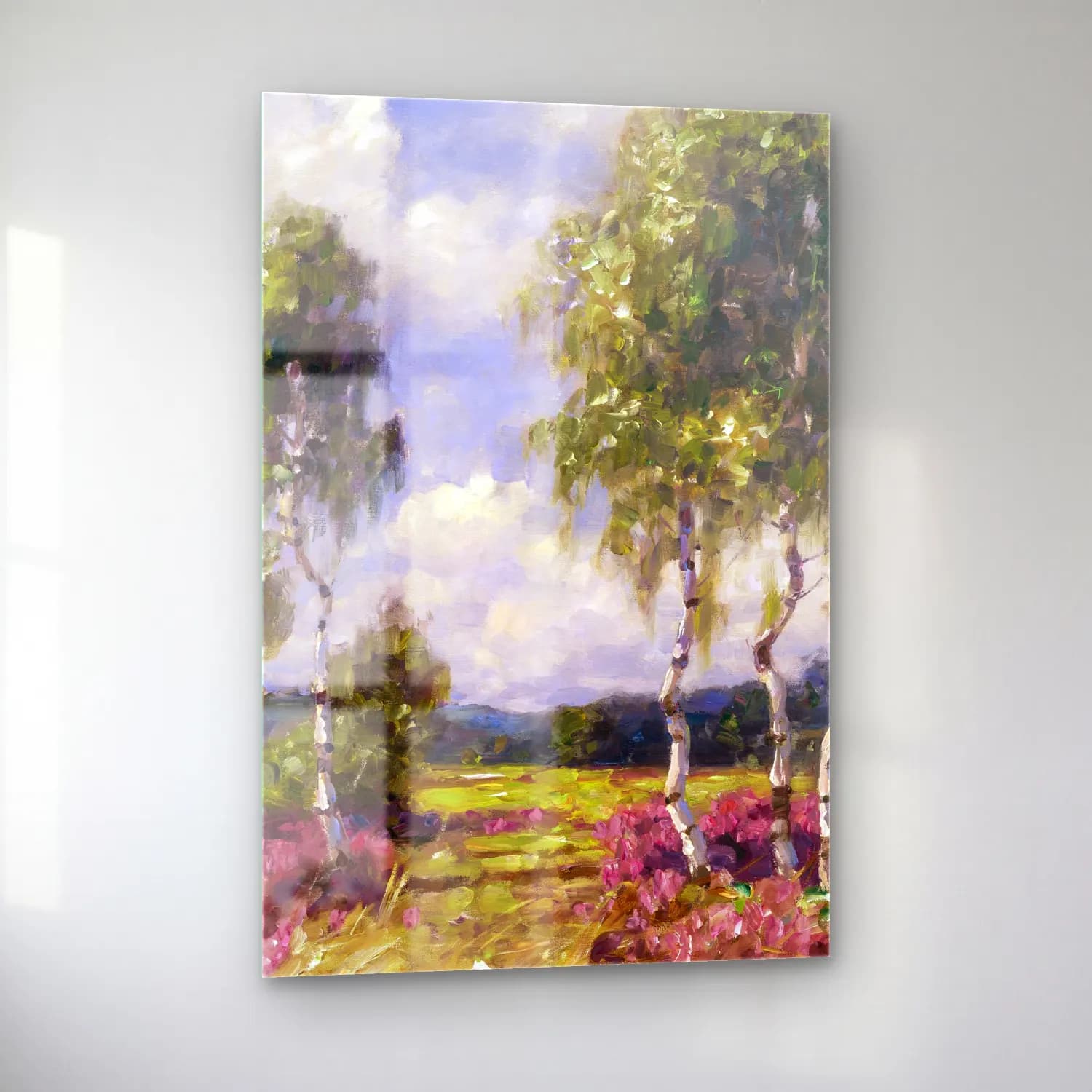 Alexander Koester – Birken in Heidelandschaft (Viktring in Kärnten) cam tablo — sol açıdan görünüm