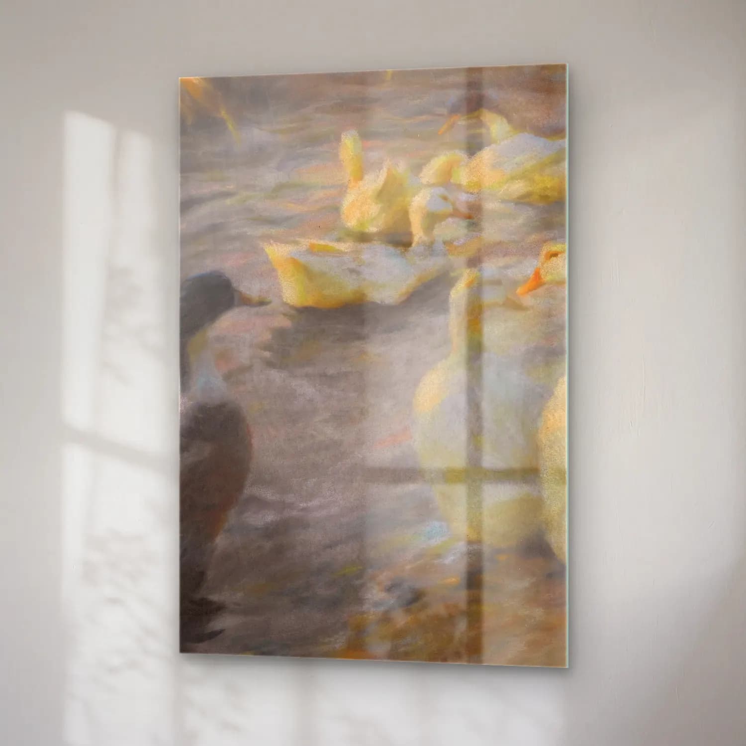 Alexander Koester – Ducks among reeds in a pond cam tablo — sağ açıdan görünüm