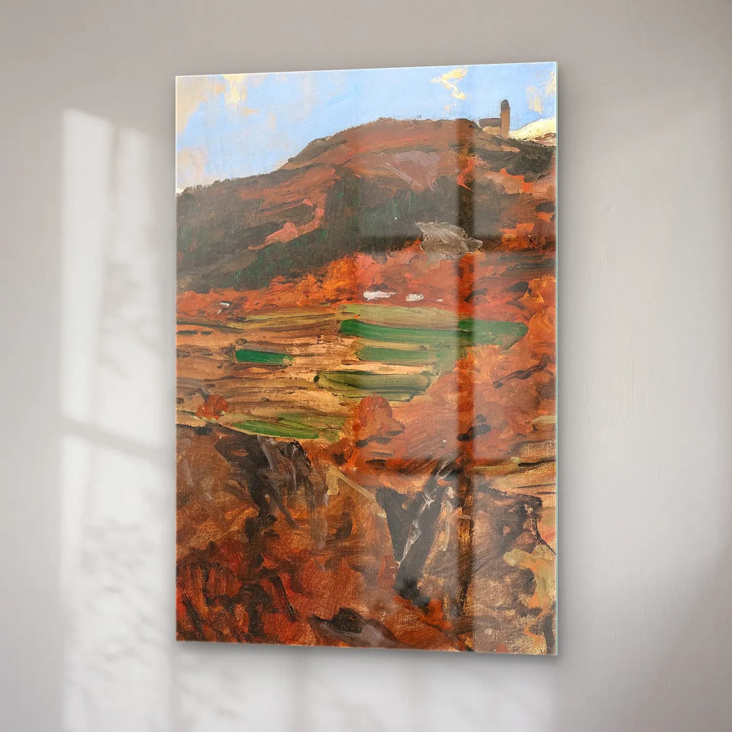 Alexander Koester – Foehn winds in the Eisack Valley – Bej Tonlar cam tablo — sağ açıdan görünüm