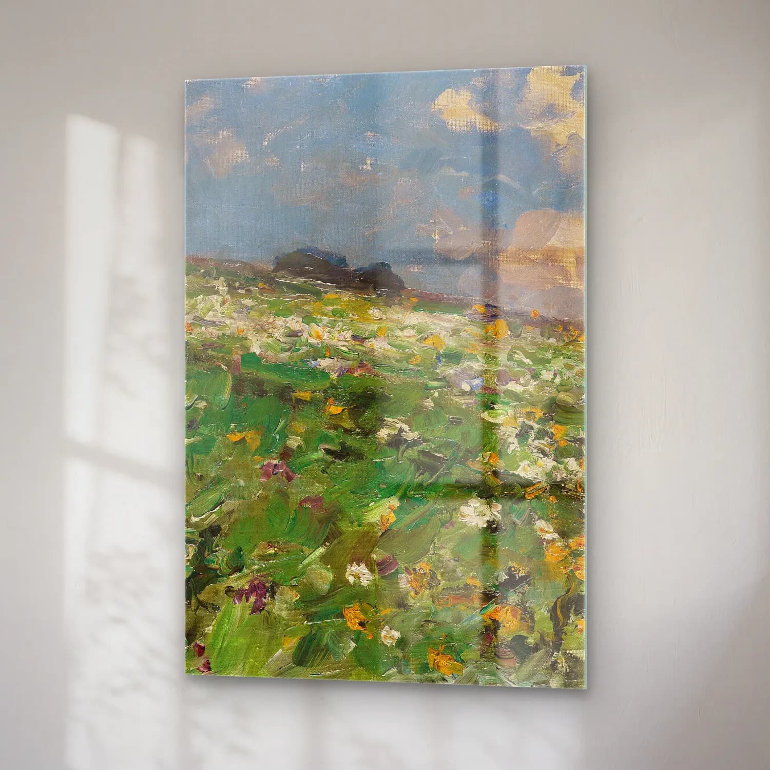 Alexander Koester – Sommerwiese – Yeşil Tonlar cam tablo — sağ açıdan görünüm