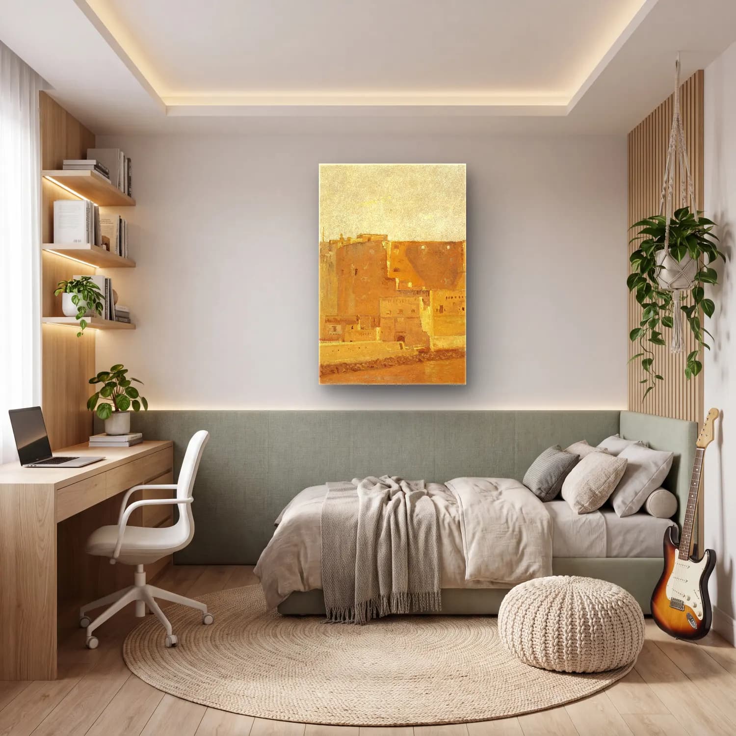 Christen Købke – Castel dell’Ovo in Naples cam tablo — genç odasında