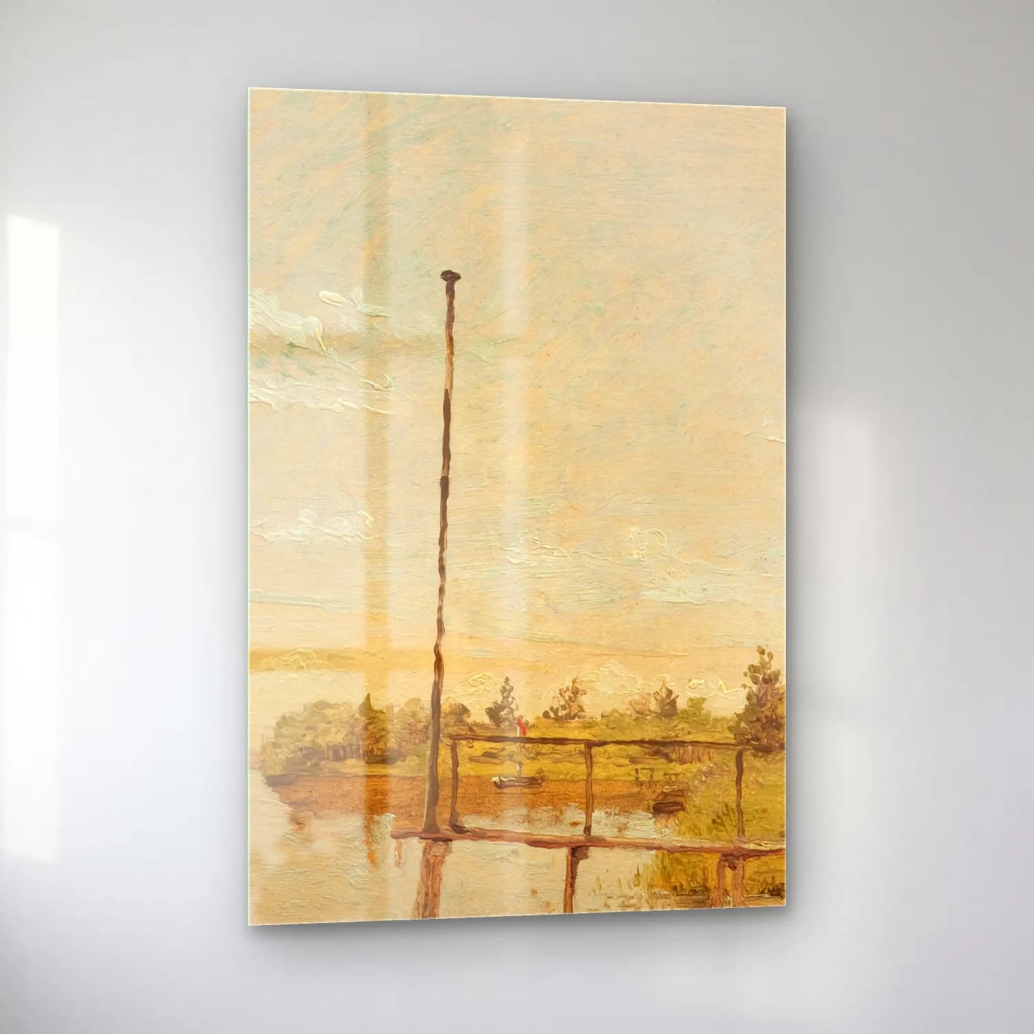 Christen Købke – View from Dosseringen near the Sortedam Lake Looking… cam tablo — sol açıdan görünüm