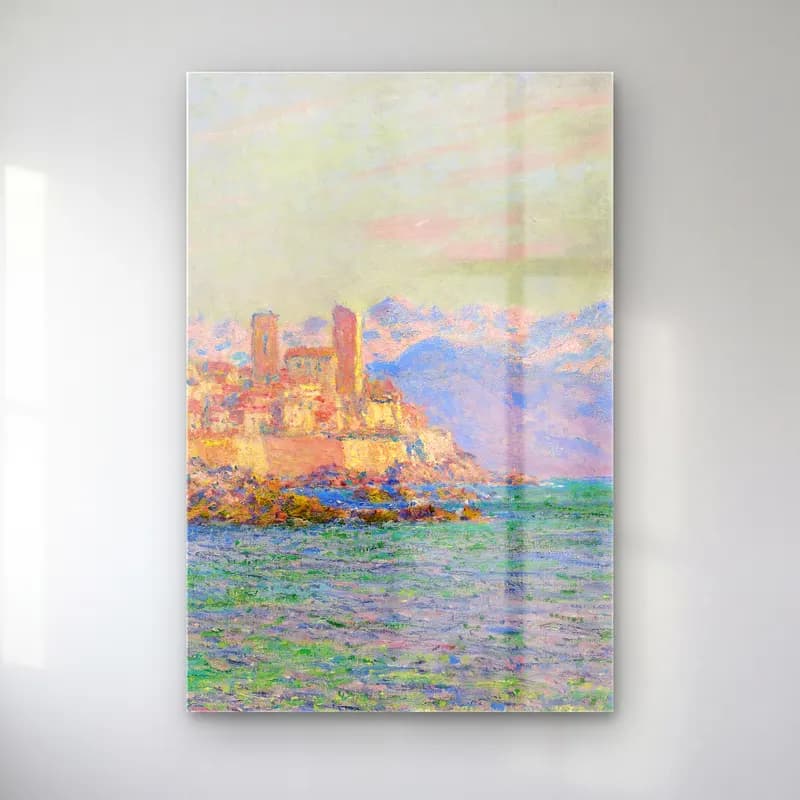 Claude Monet – Antibes, Le Fort cam tablo — Claude Monet – Antibes, Le Fort — empresyonist akdeniz sahil kasabası