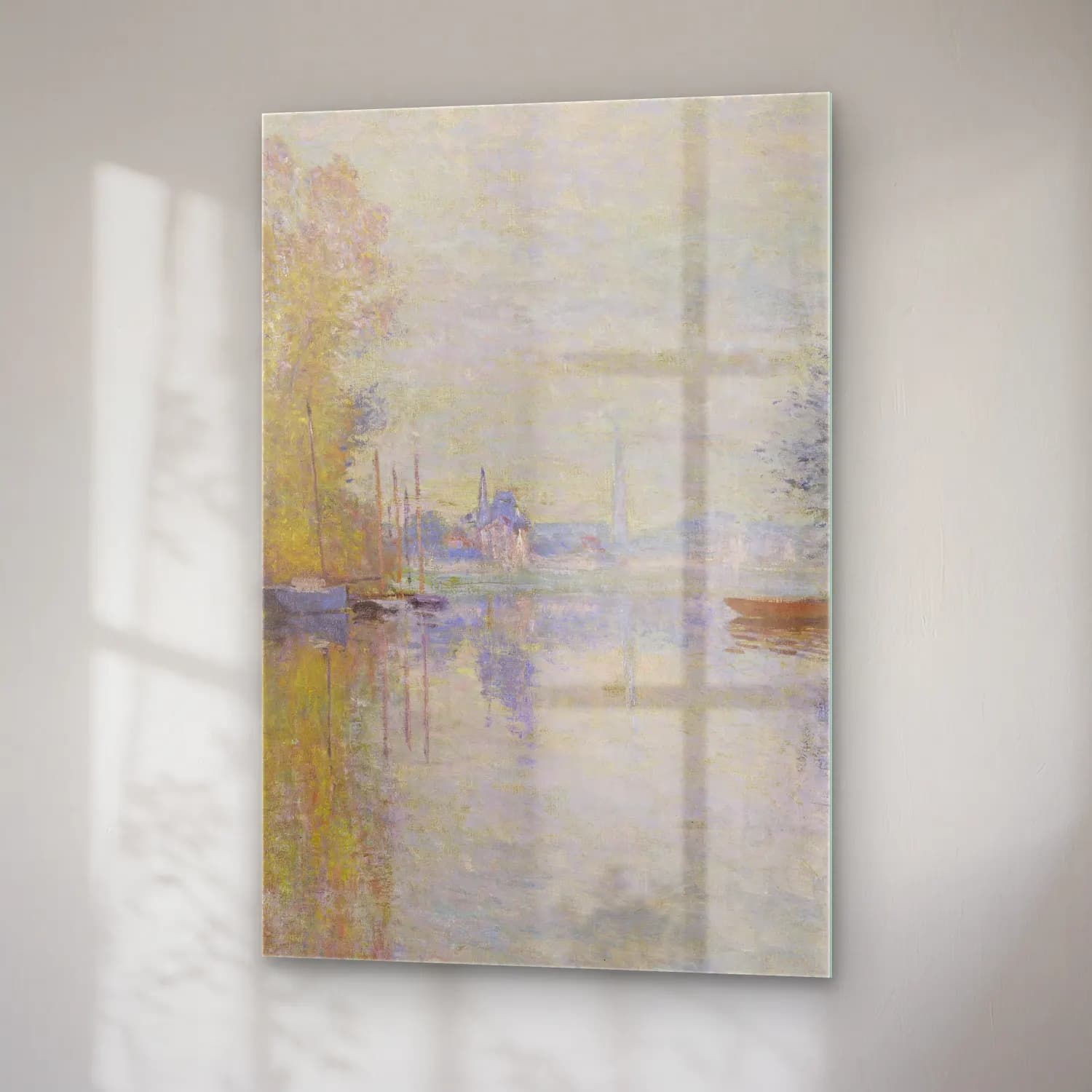 Claude Monet – Autumn on the Seine, Argenteuil cam tablo — sağ açıdan görünüm