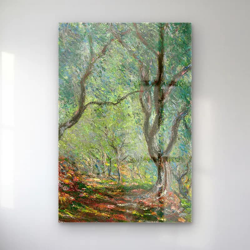 Claude Monet – Bois d’oliviers au jardin Moreno cam tablo — Claude Monet – Bois d’oliviers au jardin Moreno — empresyonist zeytin ve zeytinyağı