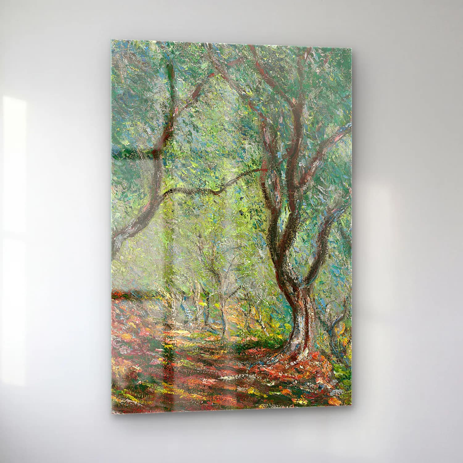 Claude Monet – Bois d’oliviers au jardin Moreno cam tablo — sol açıdan görünüm
