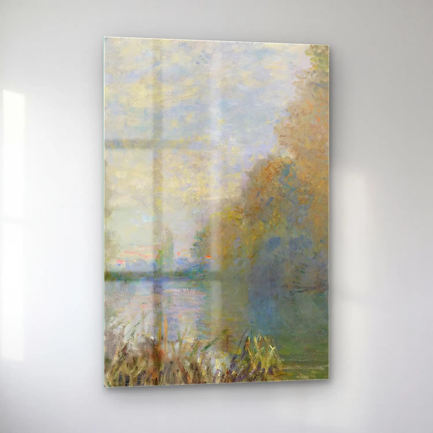 Claude Monet – Bords De La Seine En Automne cam tablo — sol açıdan görünüm