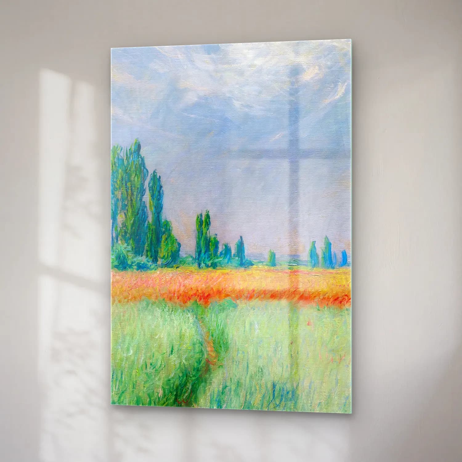 Claude Monet – Champ De Blé cam tablo — sağ açıdan görünüm