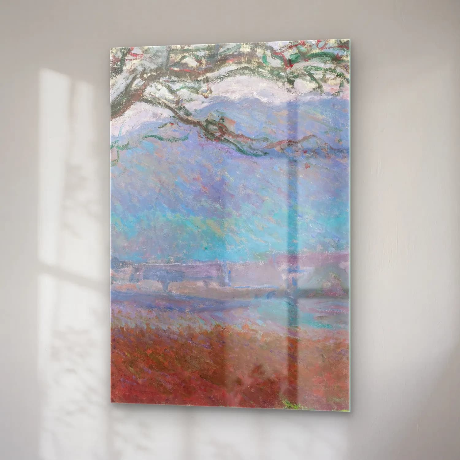 Claude Monet – Champ À Giverny cam tablo — sağ açıdan görünüm