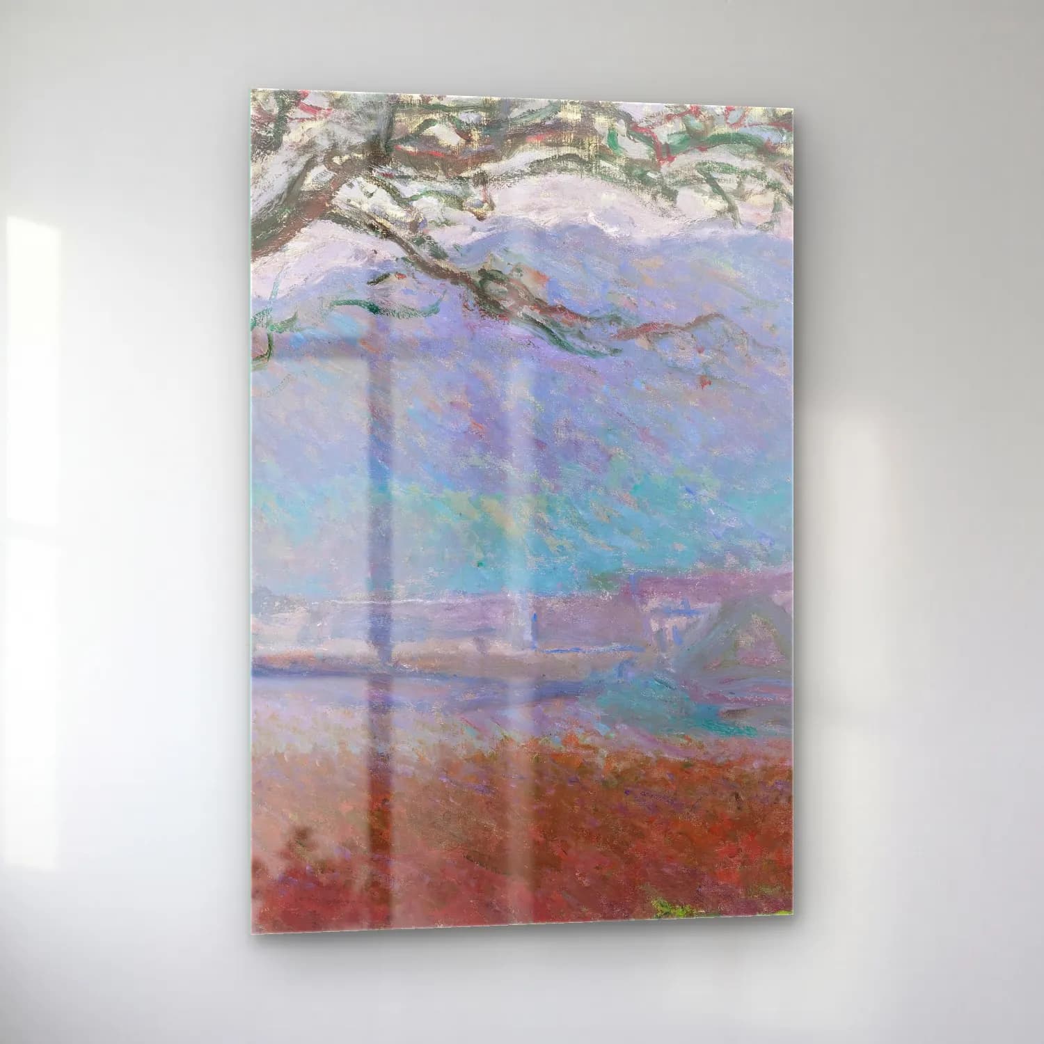 Claude Monet – Champ À Giverny cam tablo — sol açıdan görünüm