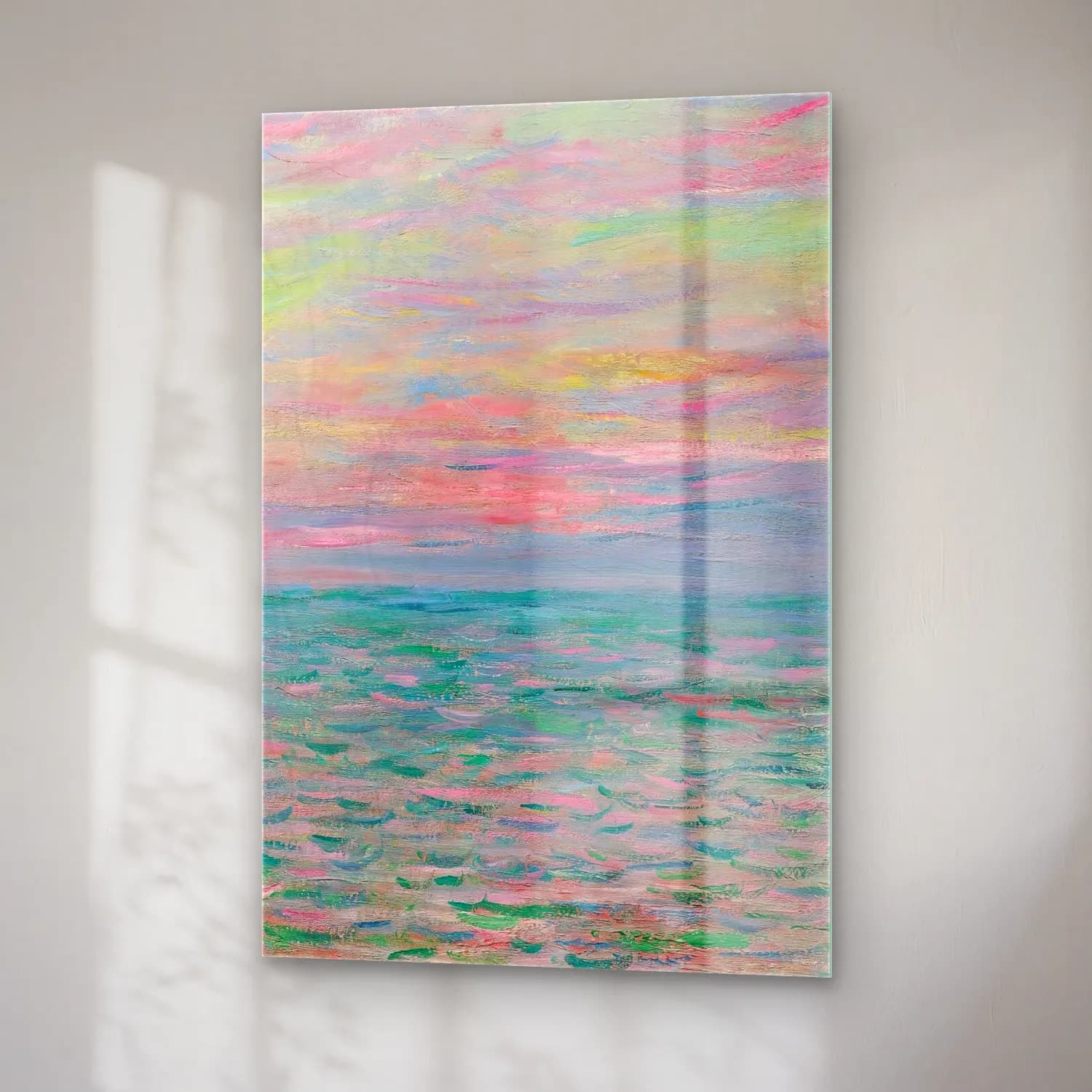 Claude Monet – Coucher De Soleil À Pourville, Pleine Mer cam tablo — sağ açıdan görünüm