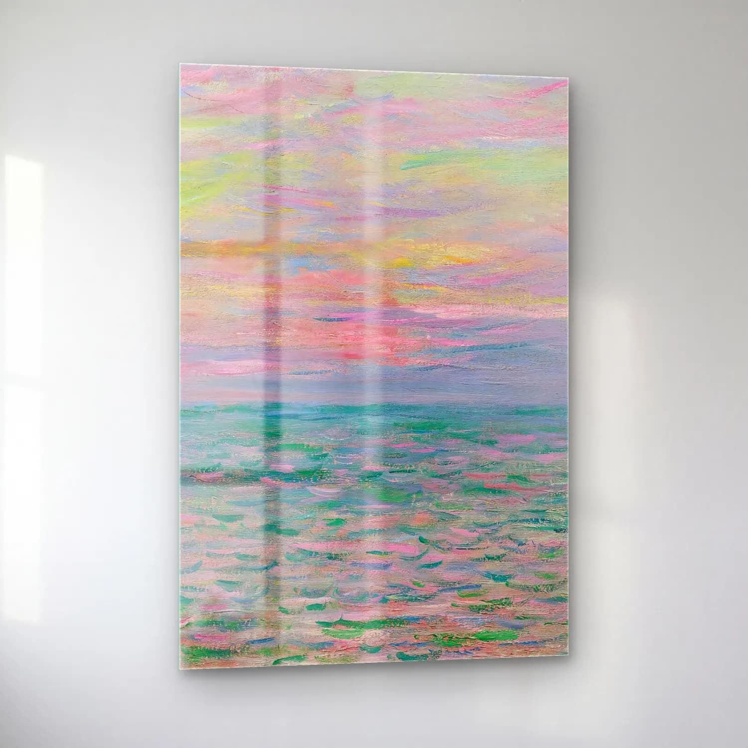 Claude Monet – Coucher De Soleil À Pourville, Pleine Mer cam tablo — sol açıdan görünüm