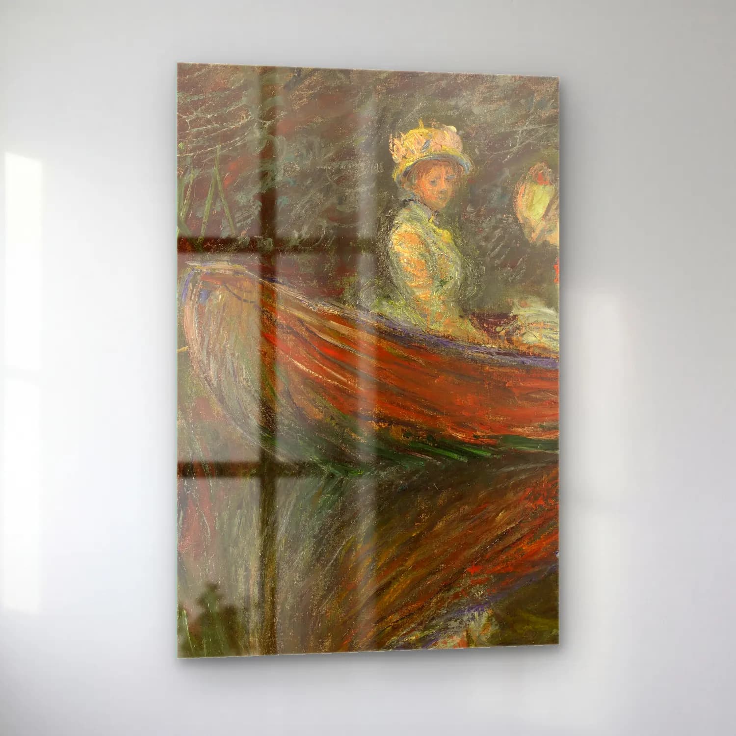 Claude Monet – Deux femmes en barque cam tablo — sol açıdan görünüm