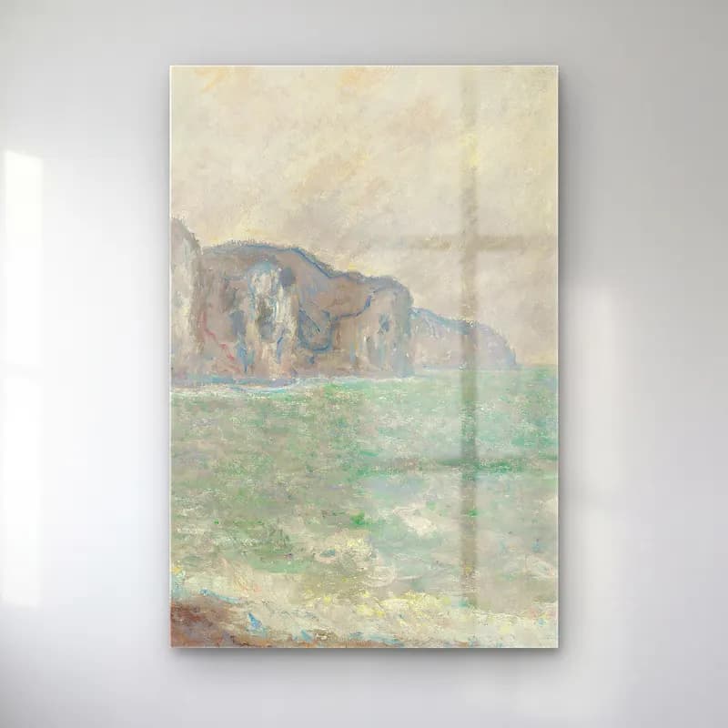 Claude Monet – Falaise De Pourville cam tablo — Claude Monet – Falaise De Pourville — empresyonist i̇talyan sahili