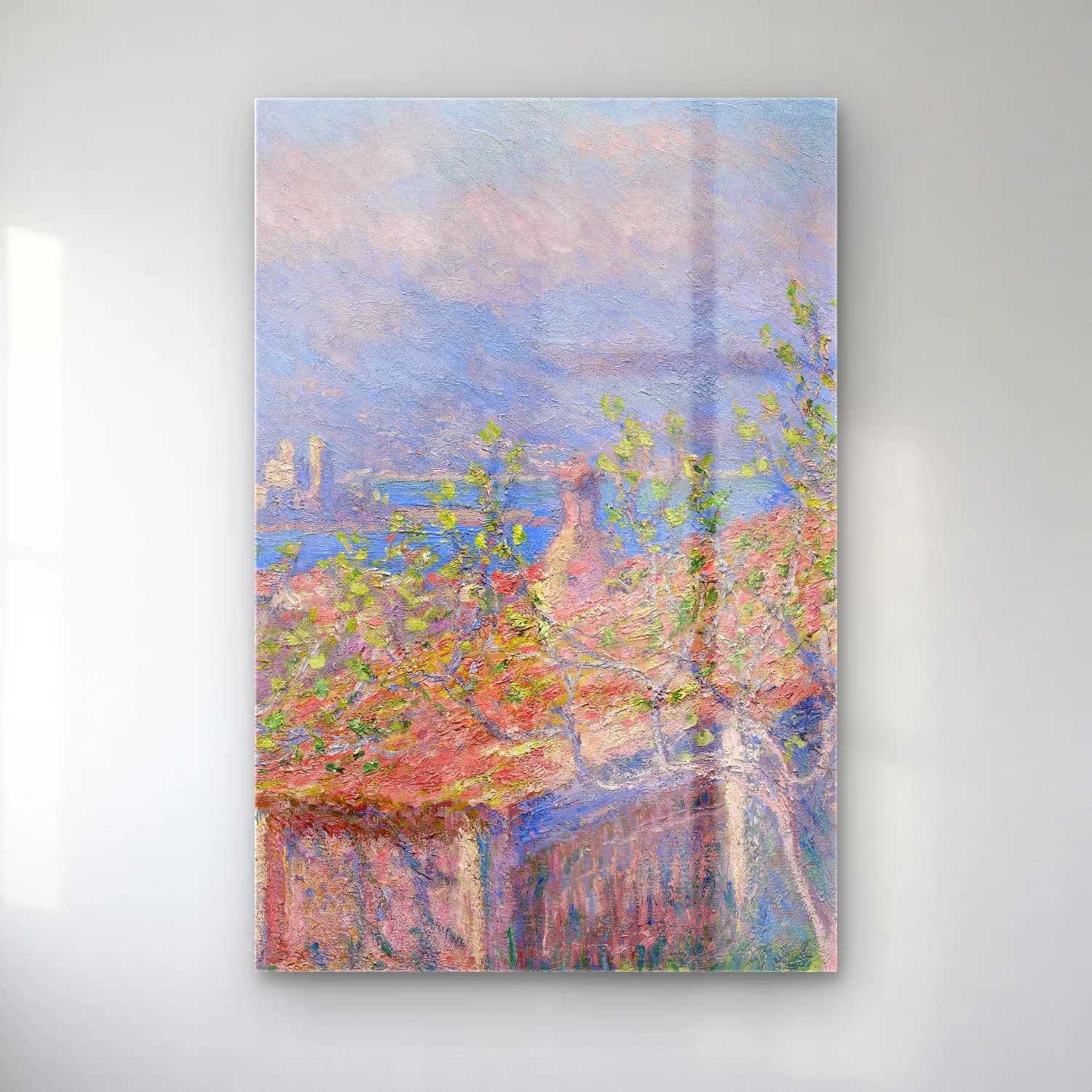 Claude Monet – Gardener’s House at Antibes cam tablo — Claude Monet – Gardener’s House at Antibes — empresyonist i̇talyan sahili