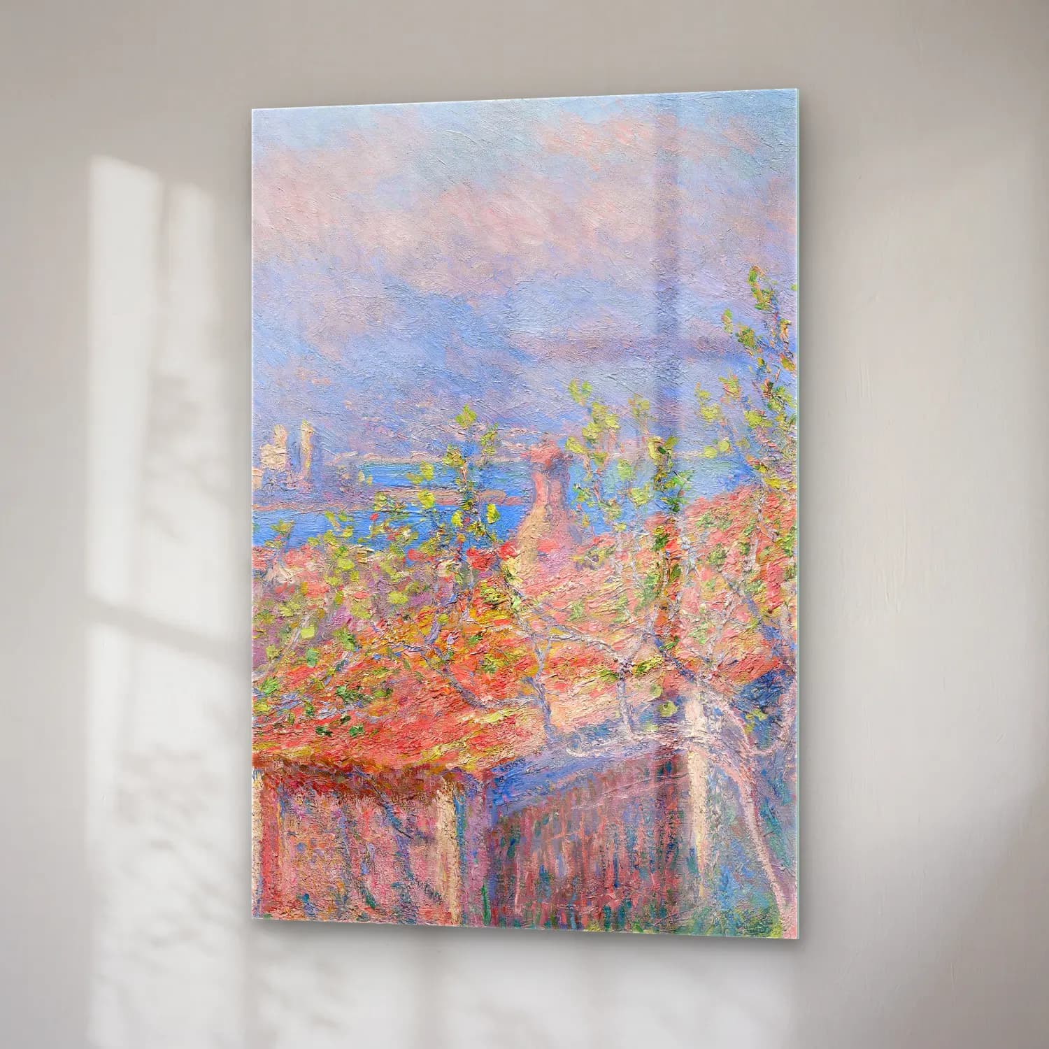 Claude Monet – Gardener’s House at Antibes cam tablo — sağ açıdan görünüm
