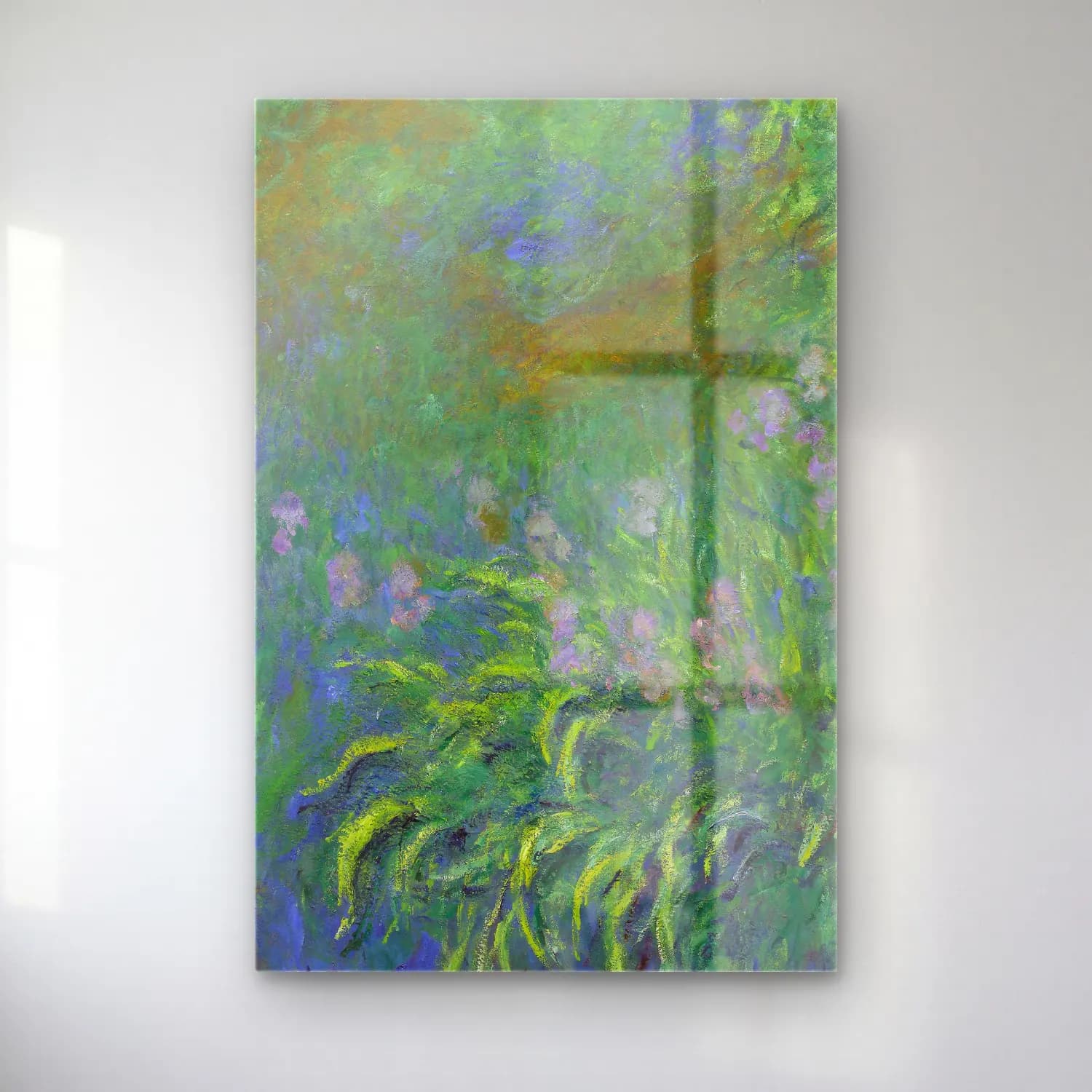 Claude Monet – Irises cam tablo — Claude Monet – Irises — empresyonist süsenler