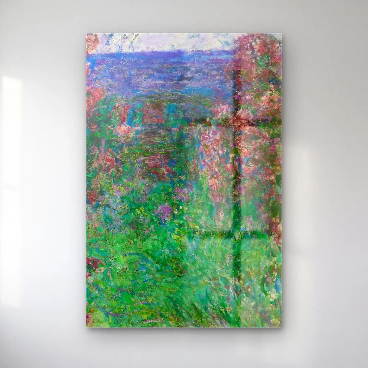 Claude Monet – La Maison Dans Les Roses cam tablo — Claude Monet – La Maison Dans Les Roses — empresyonist çiçek bahçesi