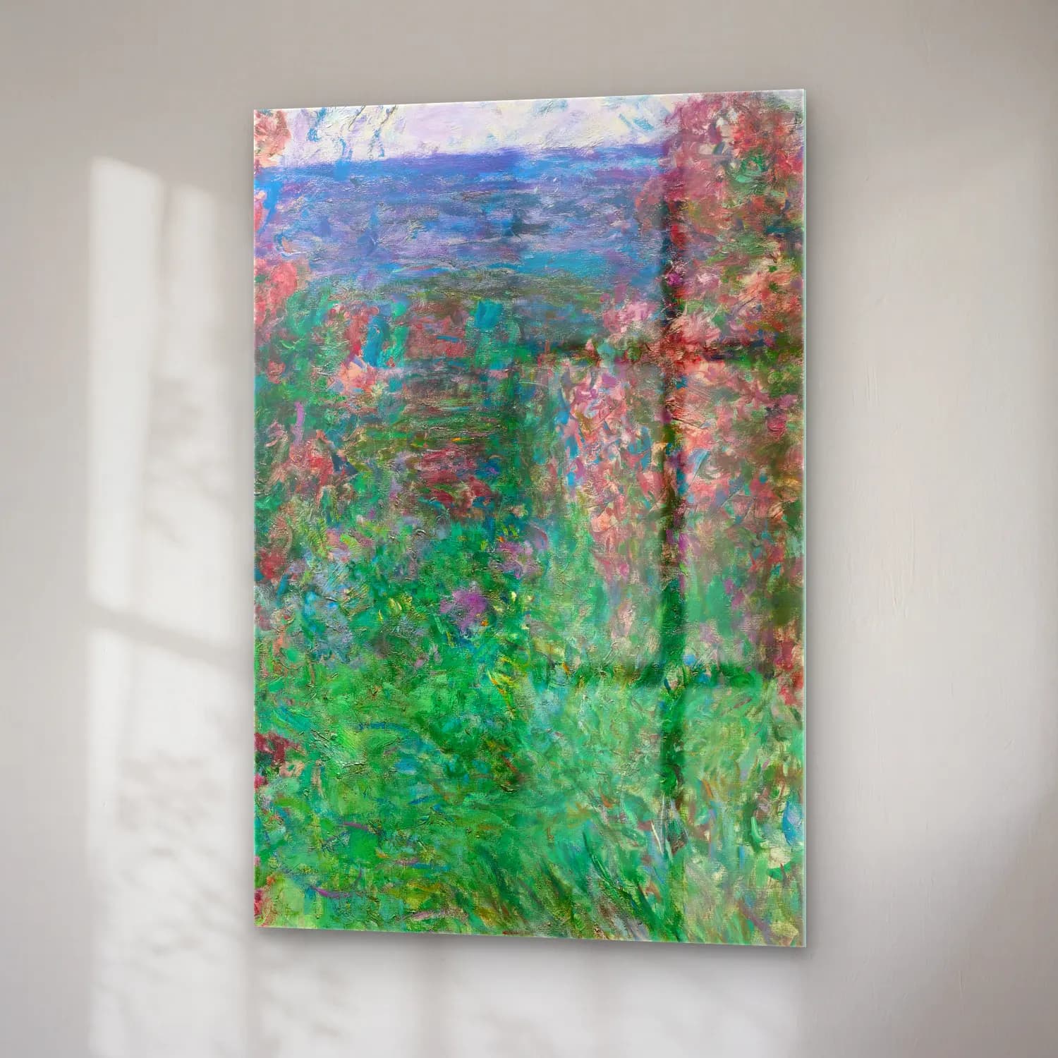 Claude Monet – La Maison Dans Les Roses cam tablo — sağ açıdan görünüm