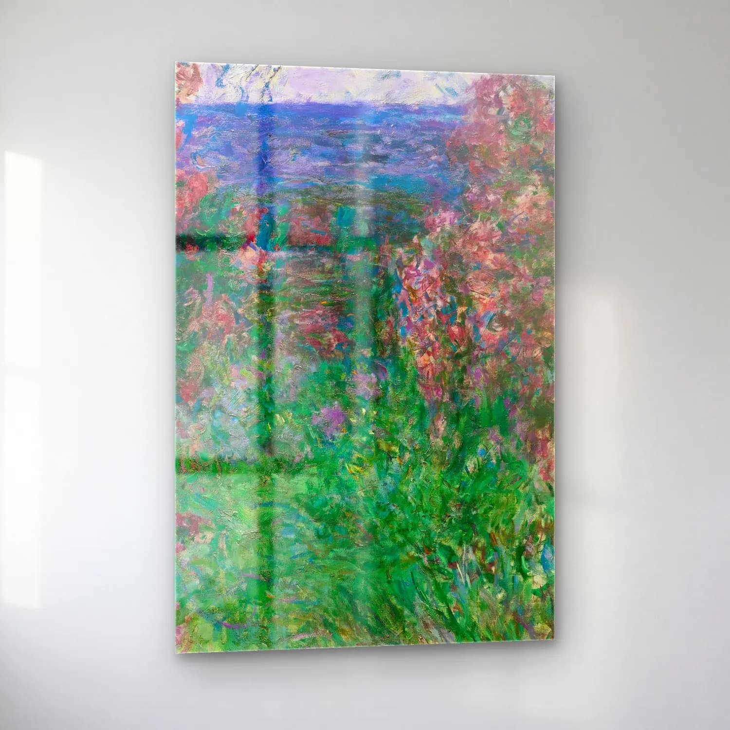 Claude Monet – La Maison Dans Les Roses cam tablo — sol açıdan görünüm