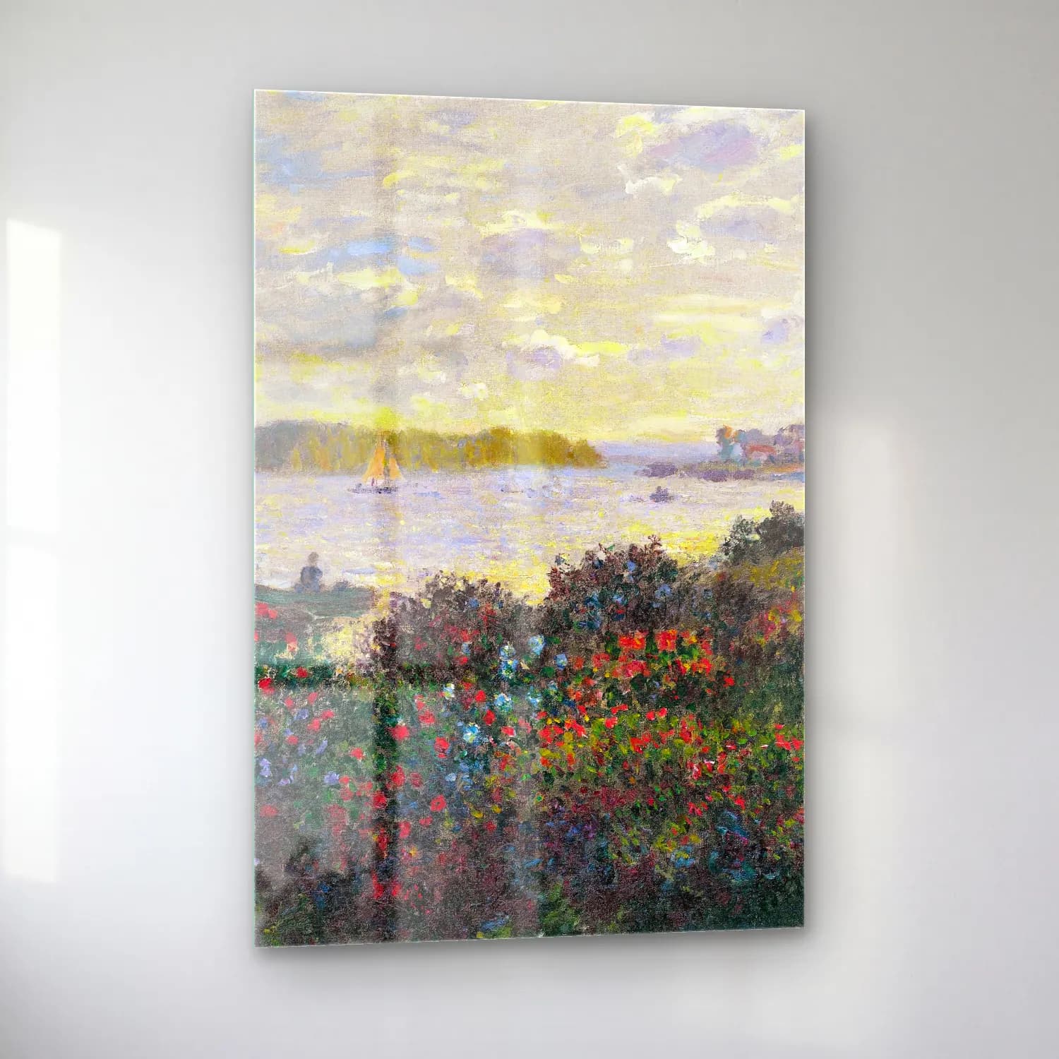 Claude Monet – La Seine À Argenteuil cam tablo — sol açıdan görünüm