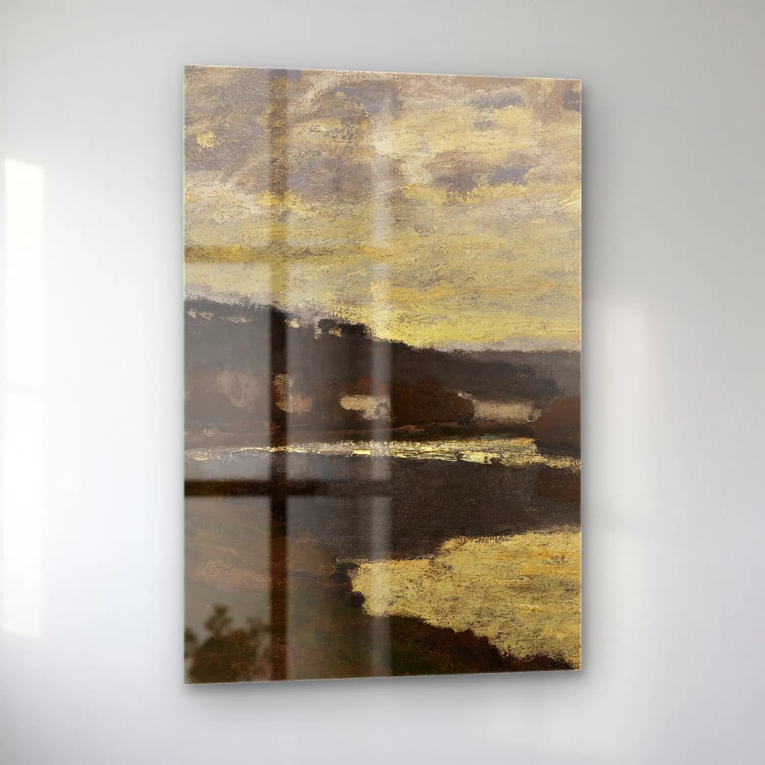 Claude Monet – La Seine à Bougival cam tablo — sol açıdan görünüm